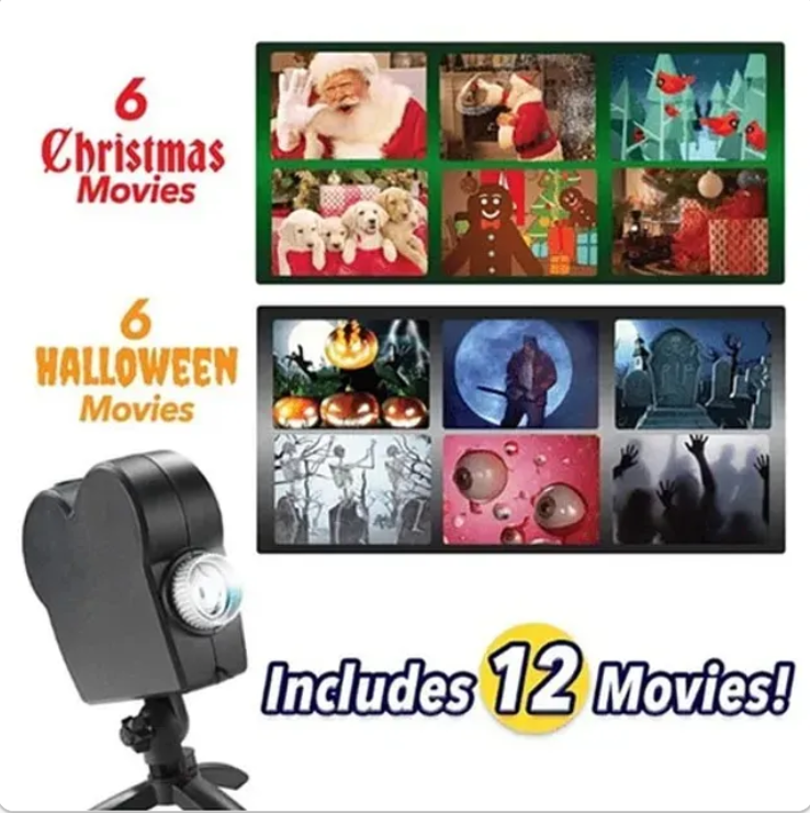 🔥Hot Sale 60% OFF💀 2025 New Upgrade Halloween/Christmas Holographic Projection