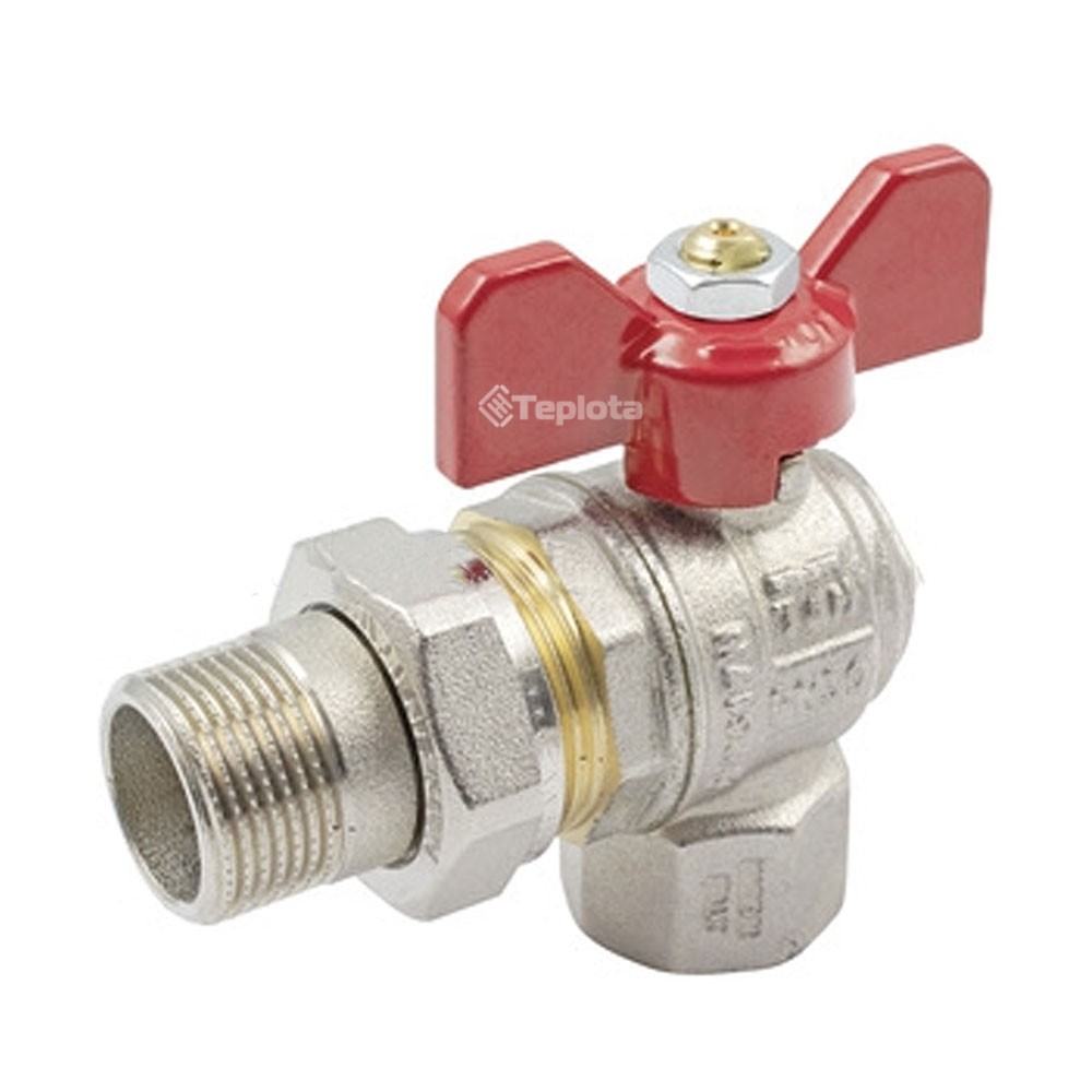 Кран кутовий американка Tiemme