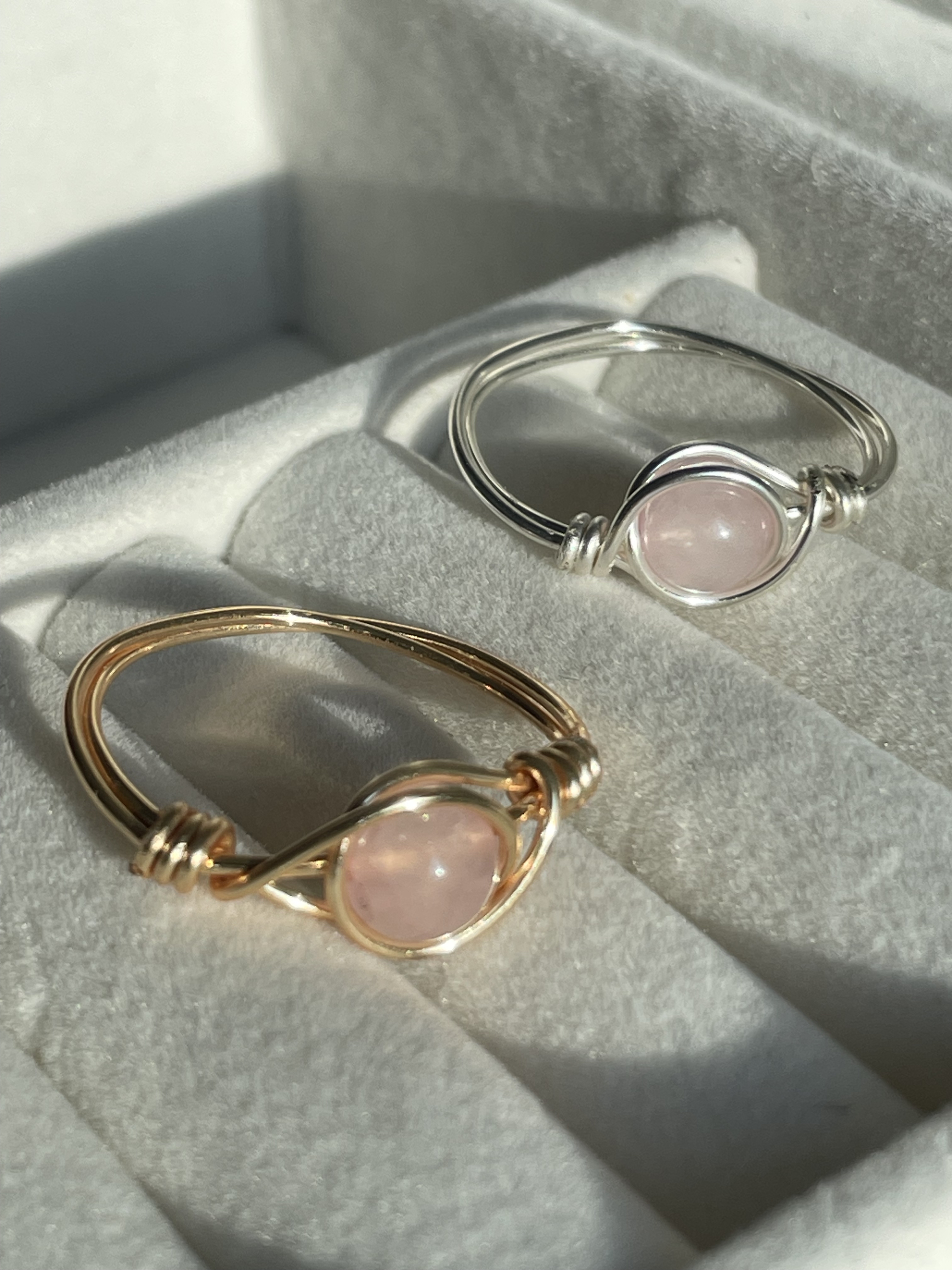 Rose Quartz Zayra Ring