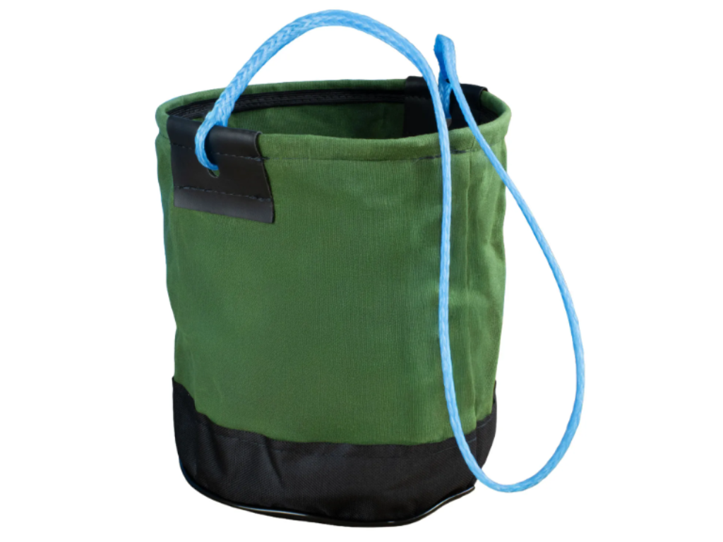 Balde De Lona com Fundo De Couro Para Armazenamento de Ferramentas