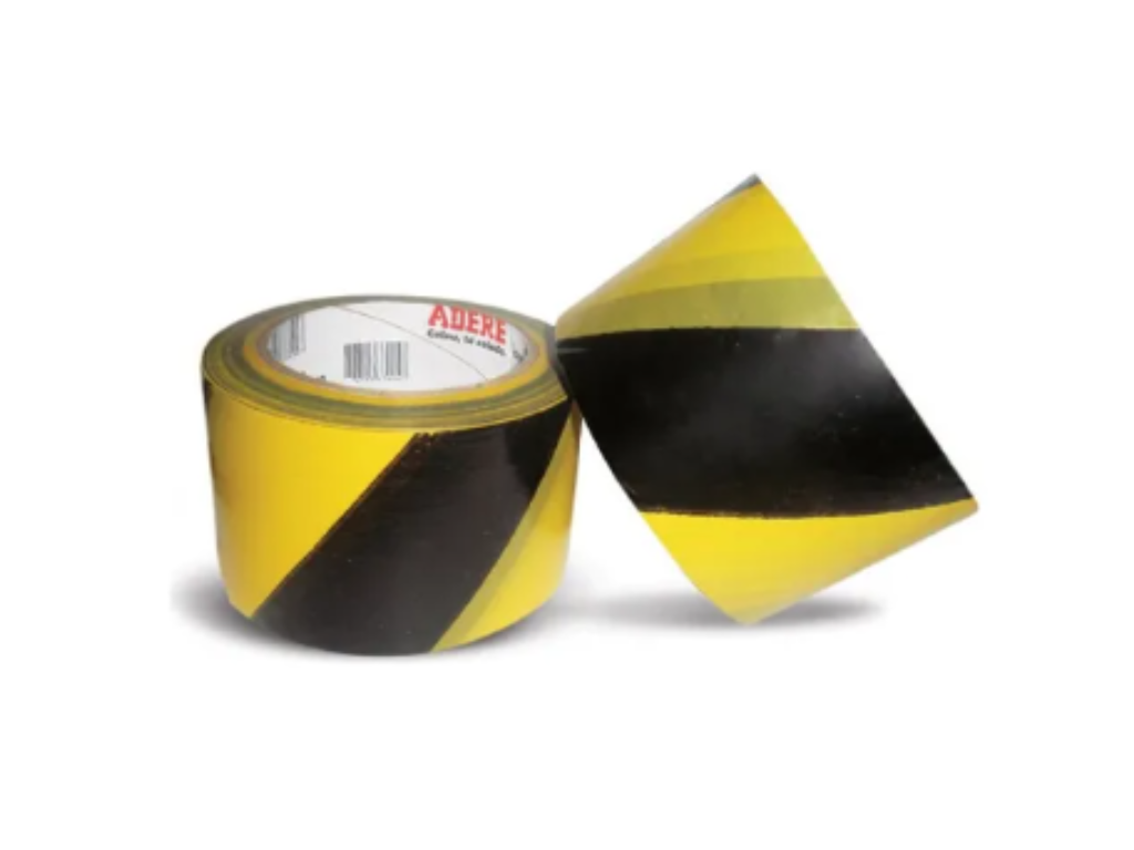 Fita Zebrada Sinalização 7X200MTS Zebrada Preto/Amarelo