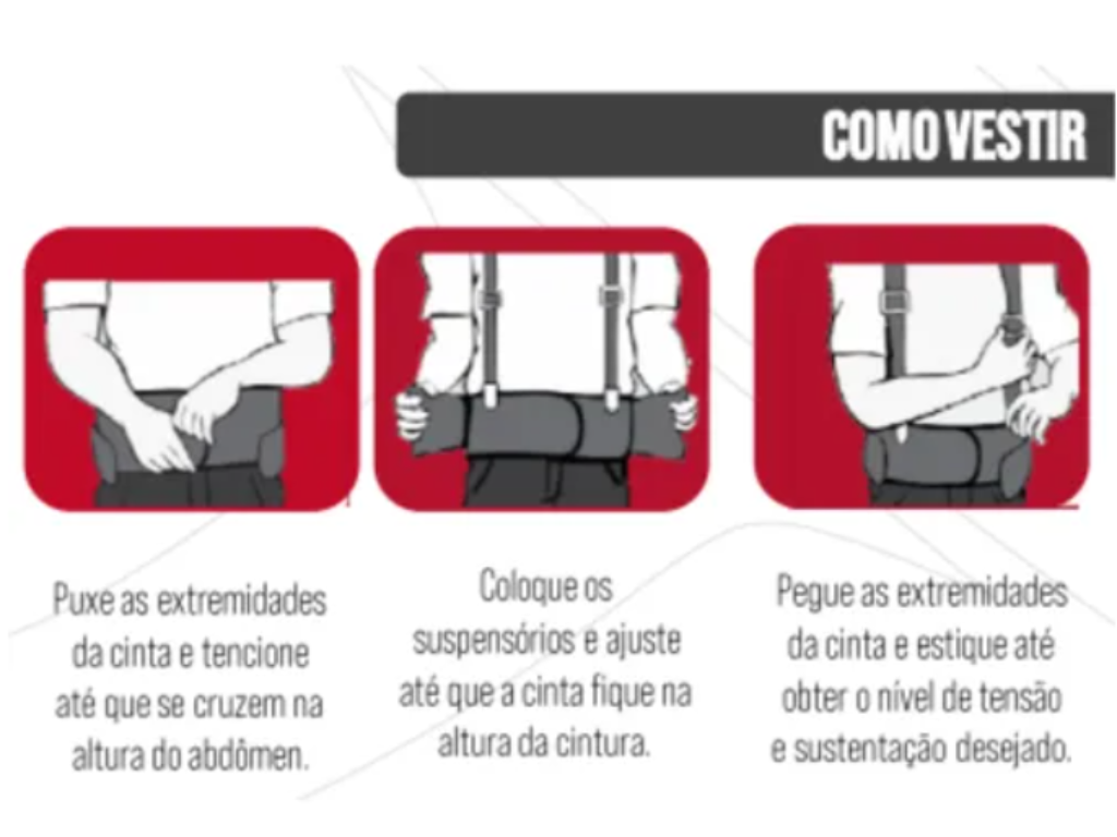 Cinta Ergonômica Lombar Abdominal 16cm Ajustável Suspensorio