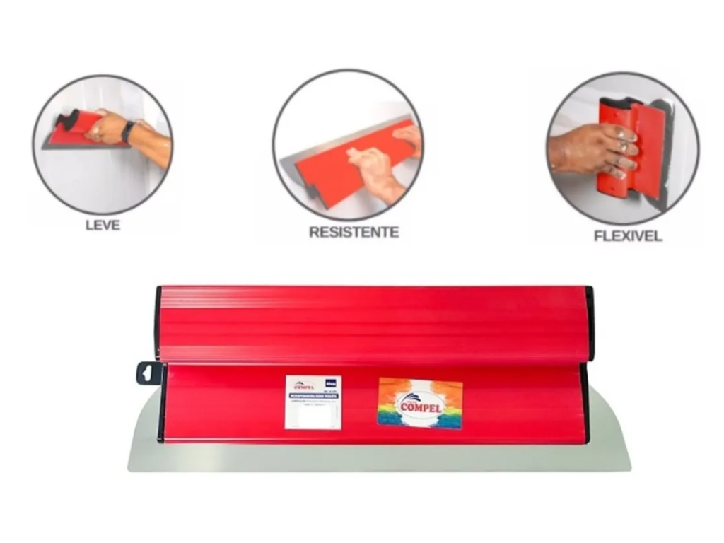 Desempenadeira Inoxidável 40cm Compel Massa Corrida