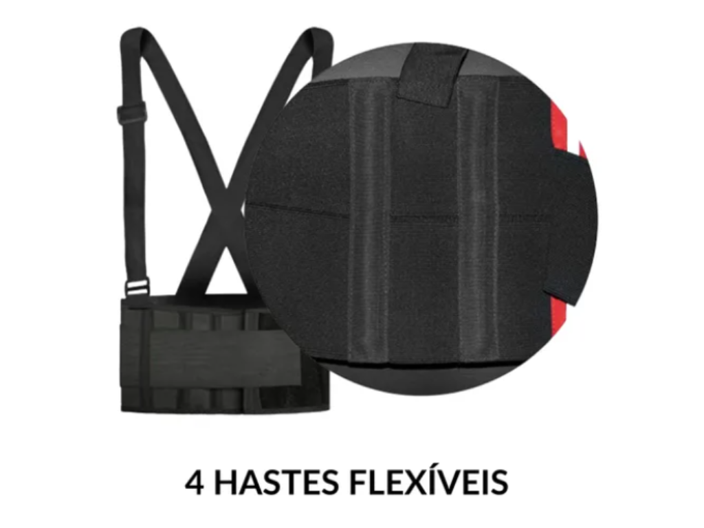Cinta Ergonômica Lombar Abdominal 16cm Ajustável Suspensorio