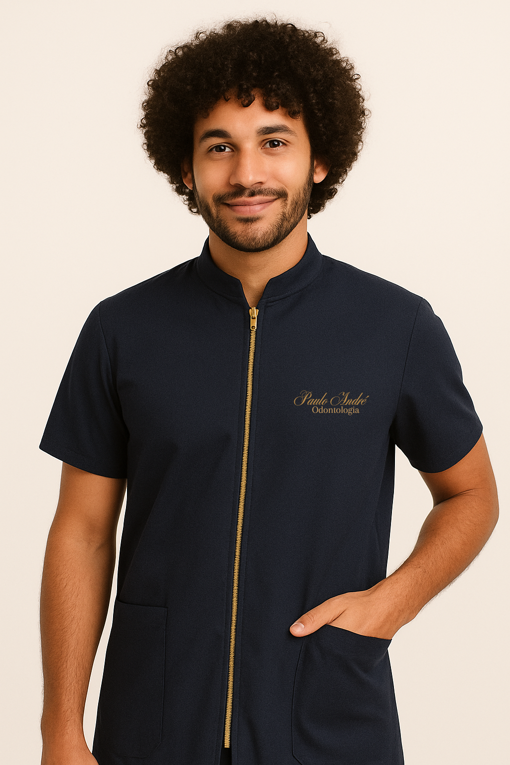 Jaleco gola padre (Manga curta)