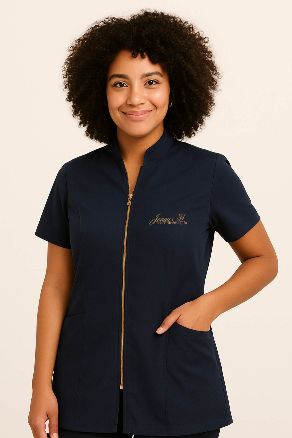 Jaleco gola padre (Manga curta)