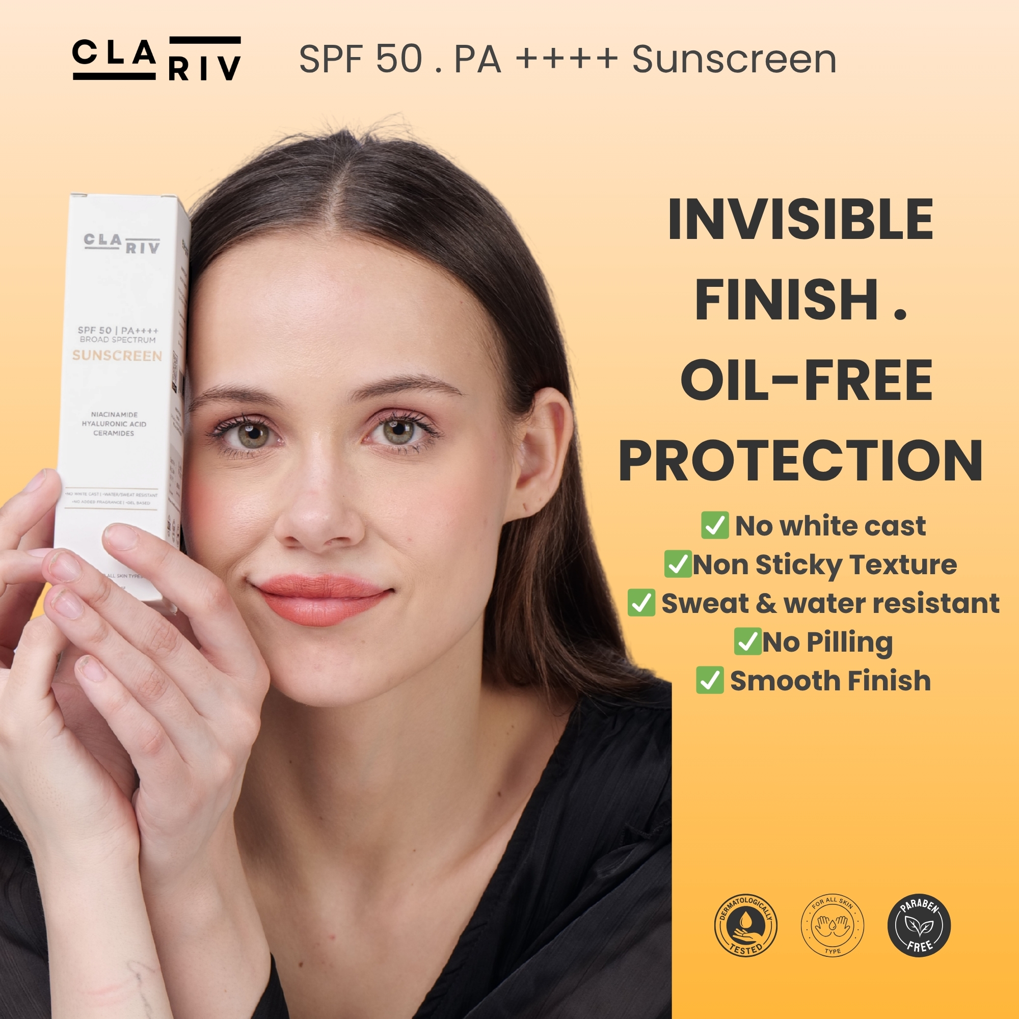 Pack of 2 - CLARIV Sunscreen SPF 50 PA+++ Broad Spectrum Protection