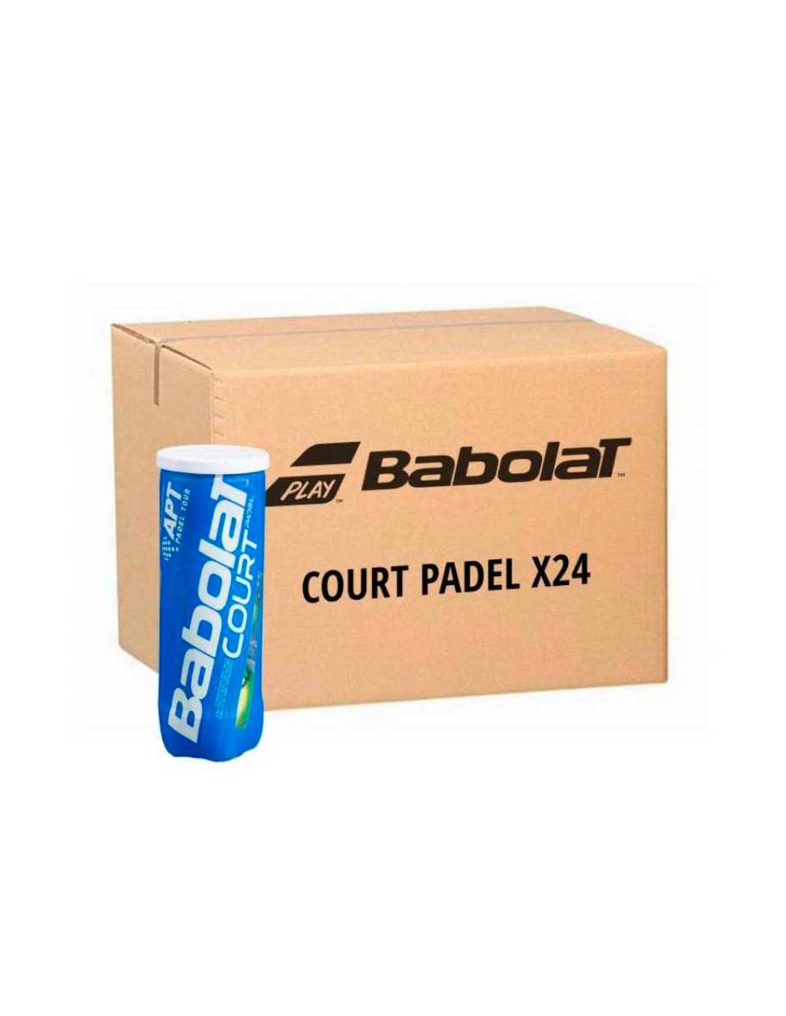 Pack de balles de 24 boites x 3 balles Babolat Court - Padel Sénégal