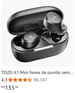 Fone de Ouvido Sem Fio TOZO A1 Mini
