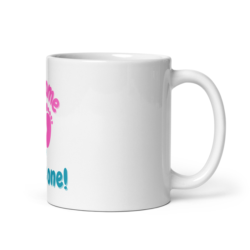 White glossy mug