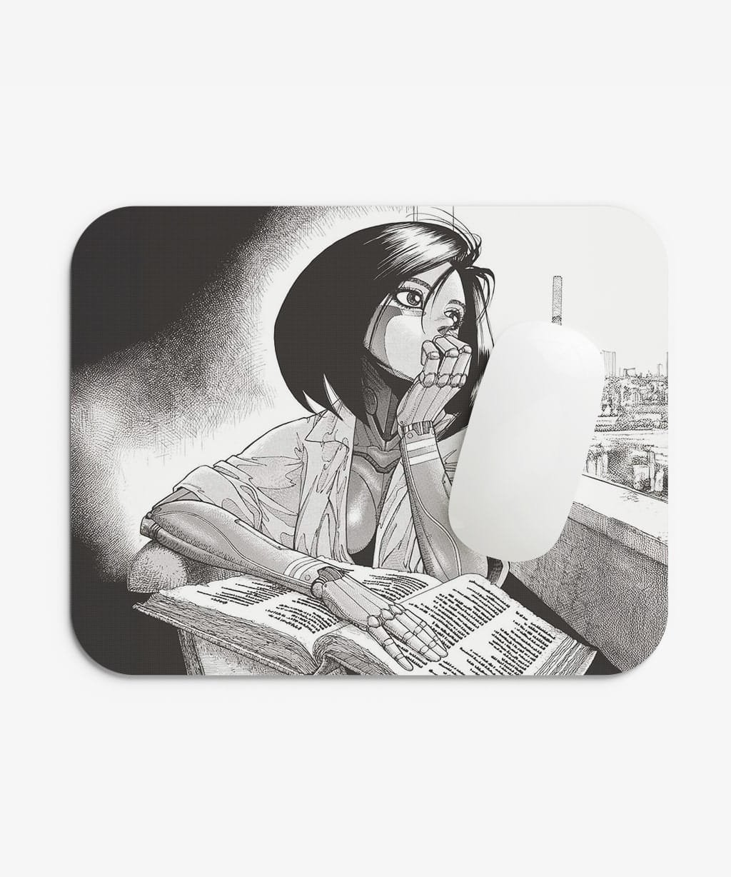 Alita reflexionando.