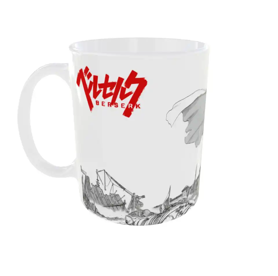 Taza Berserk, Guts y Griffith en la Banda del Halcón