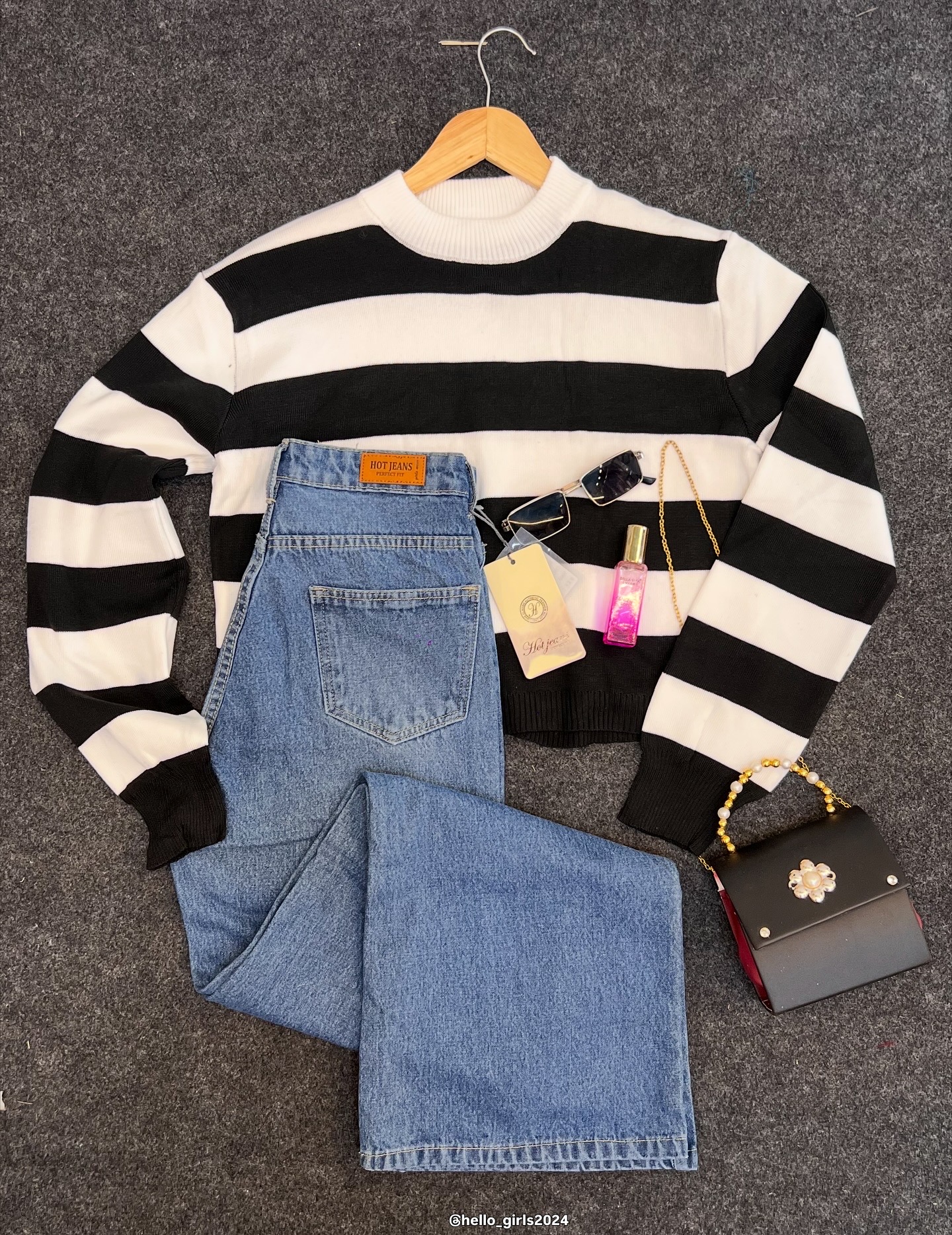 Pink and White Striped Sweater