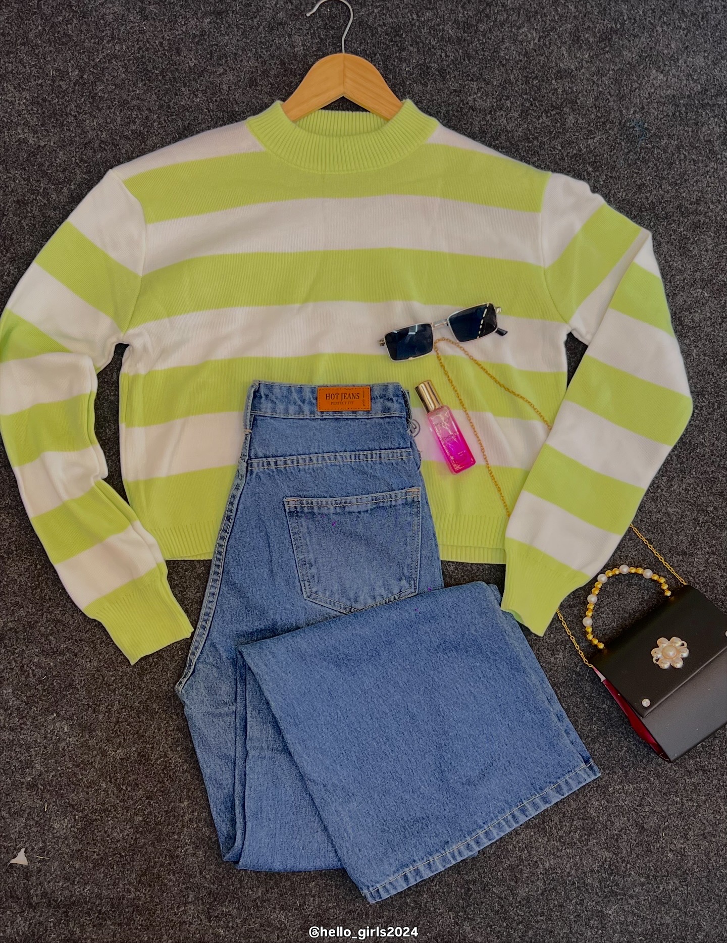 Pink and White Striped Sweater