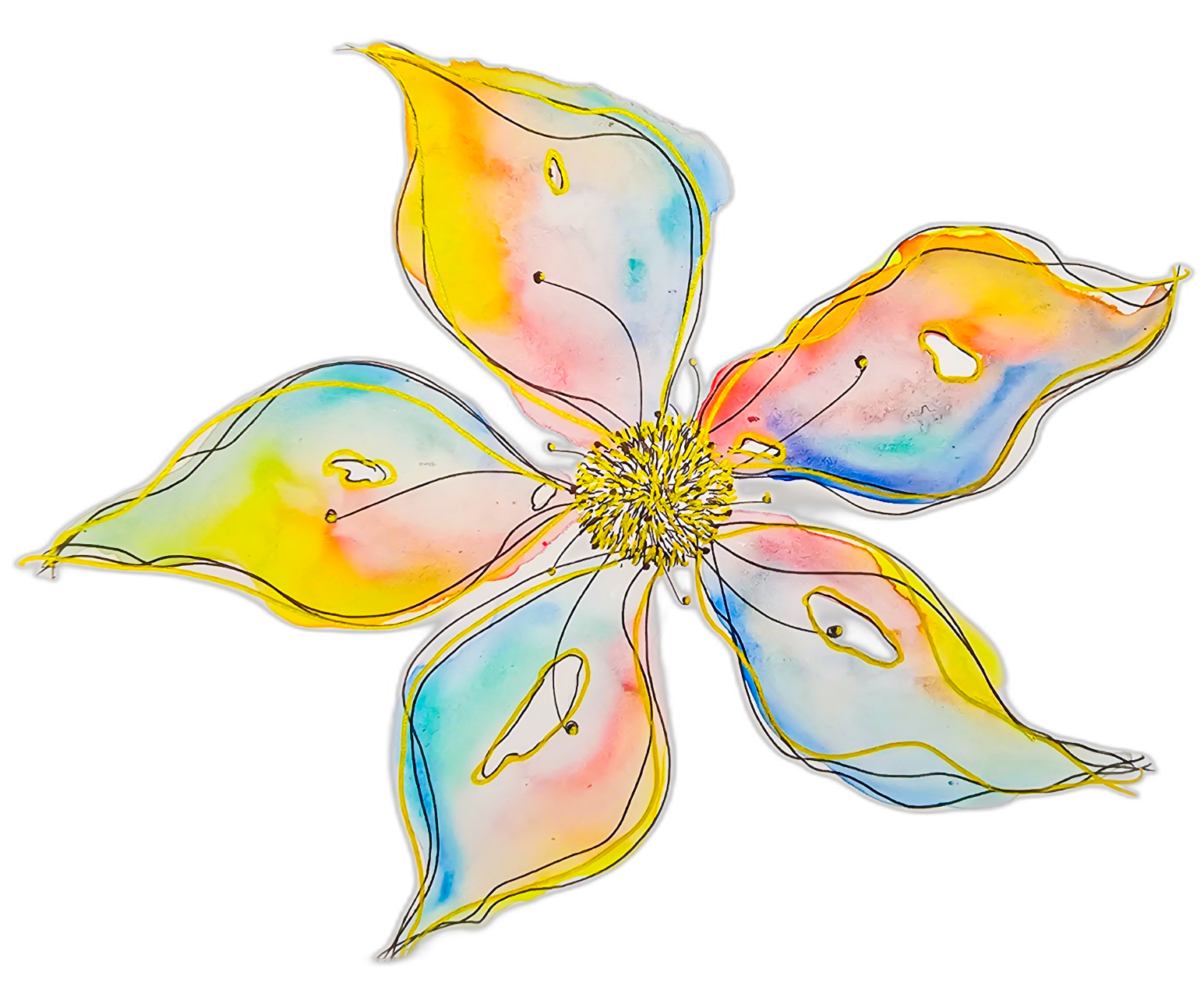 Mom's Flower Watercolor Art Print