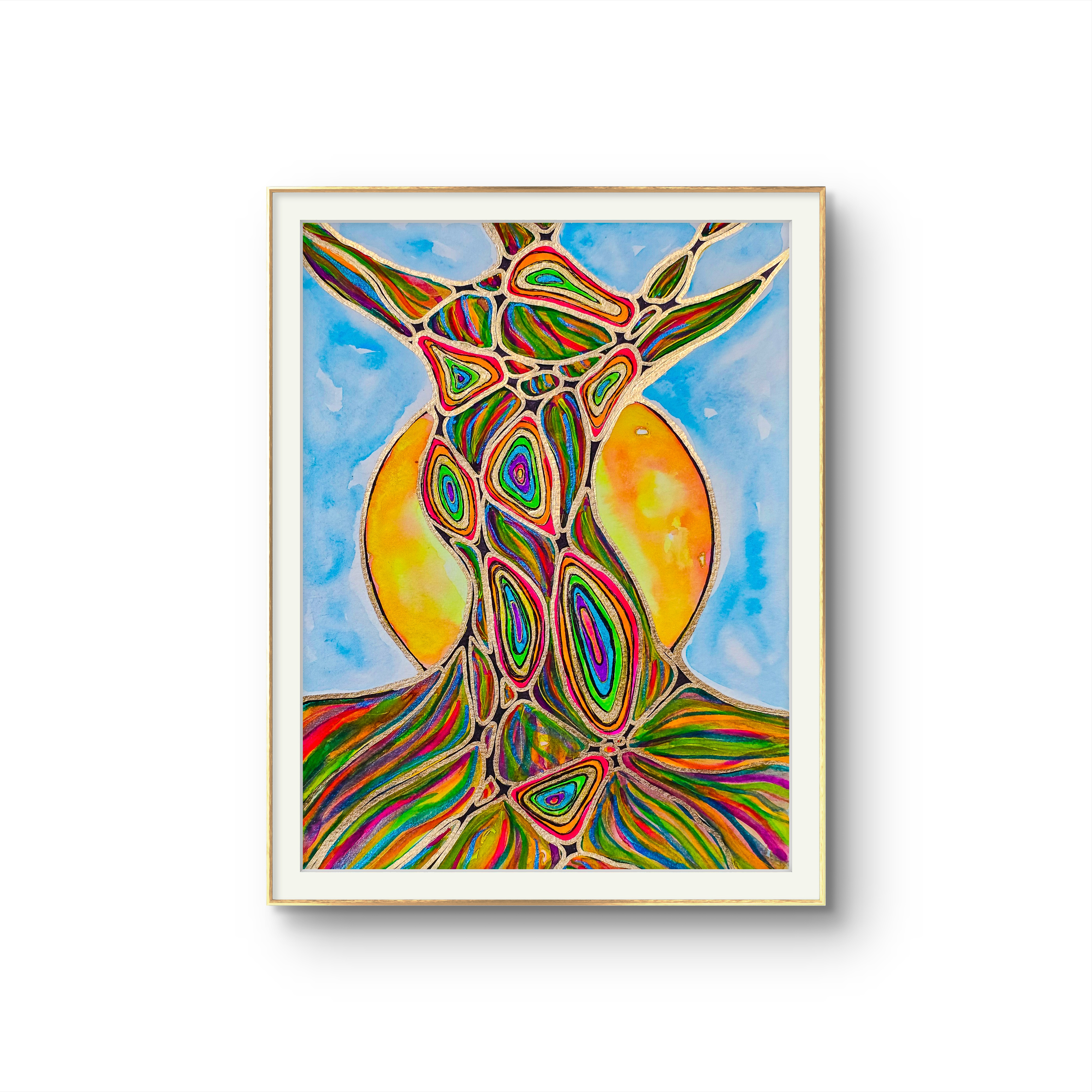Rainbow Eucalyptus Watercolor Fine Art Print