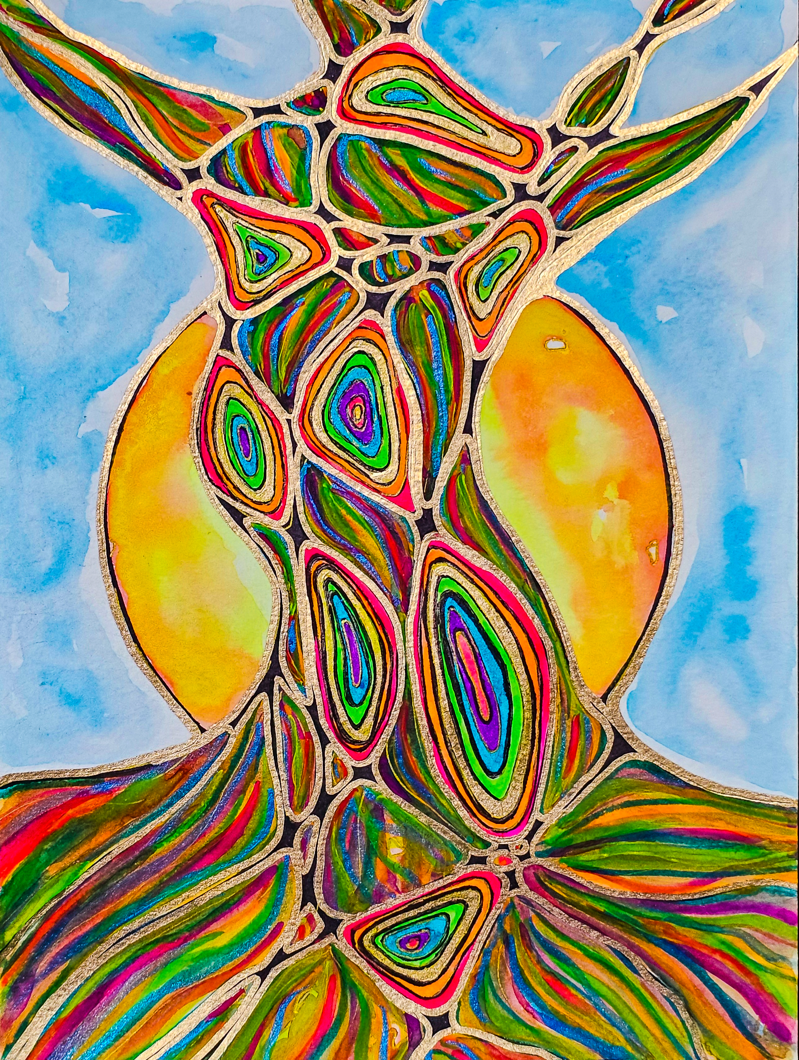 Rainbow Eucalyptus Watercolor Fine Art Print