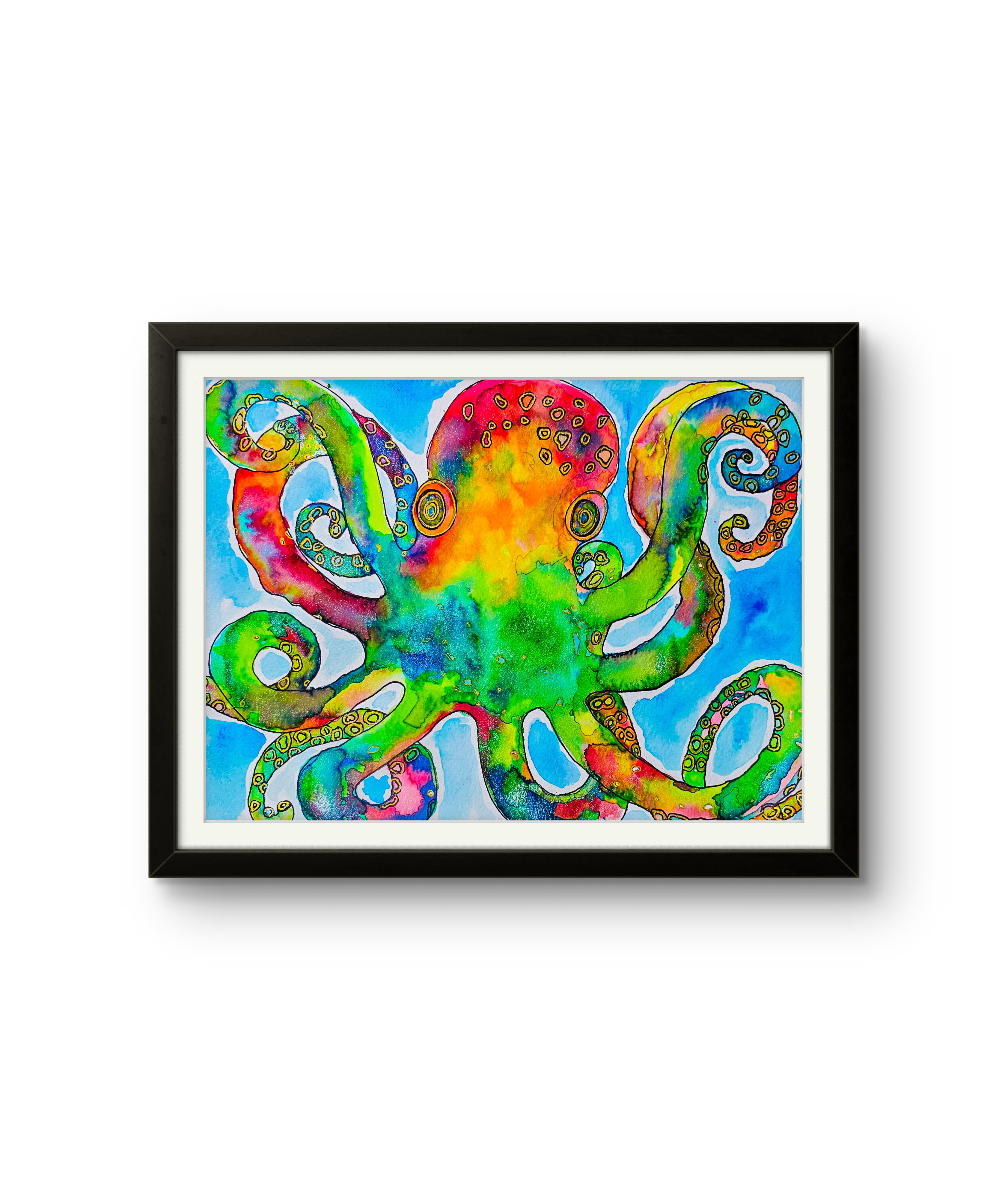 Owen The Octopus Watercolor Art Print