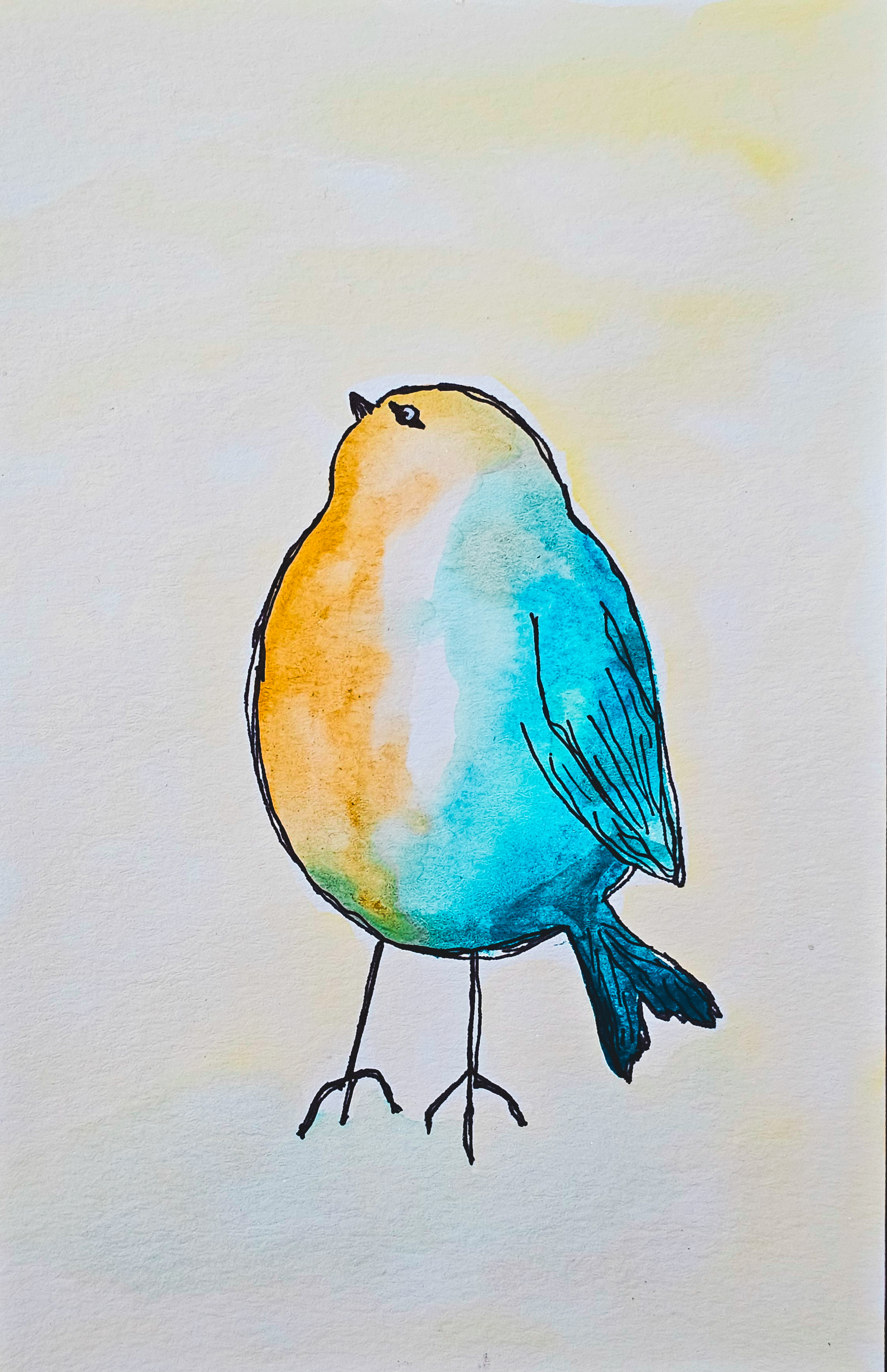 The Bird Watercolor Art Print