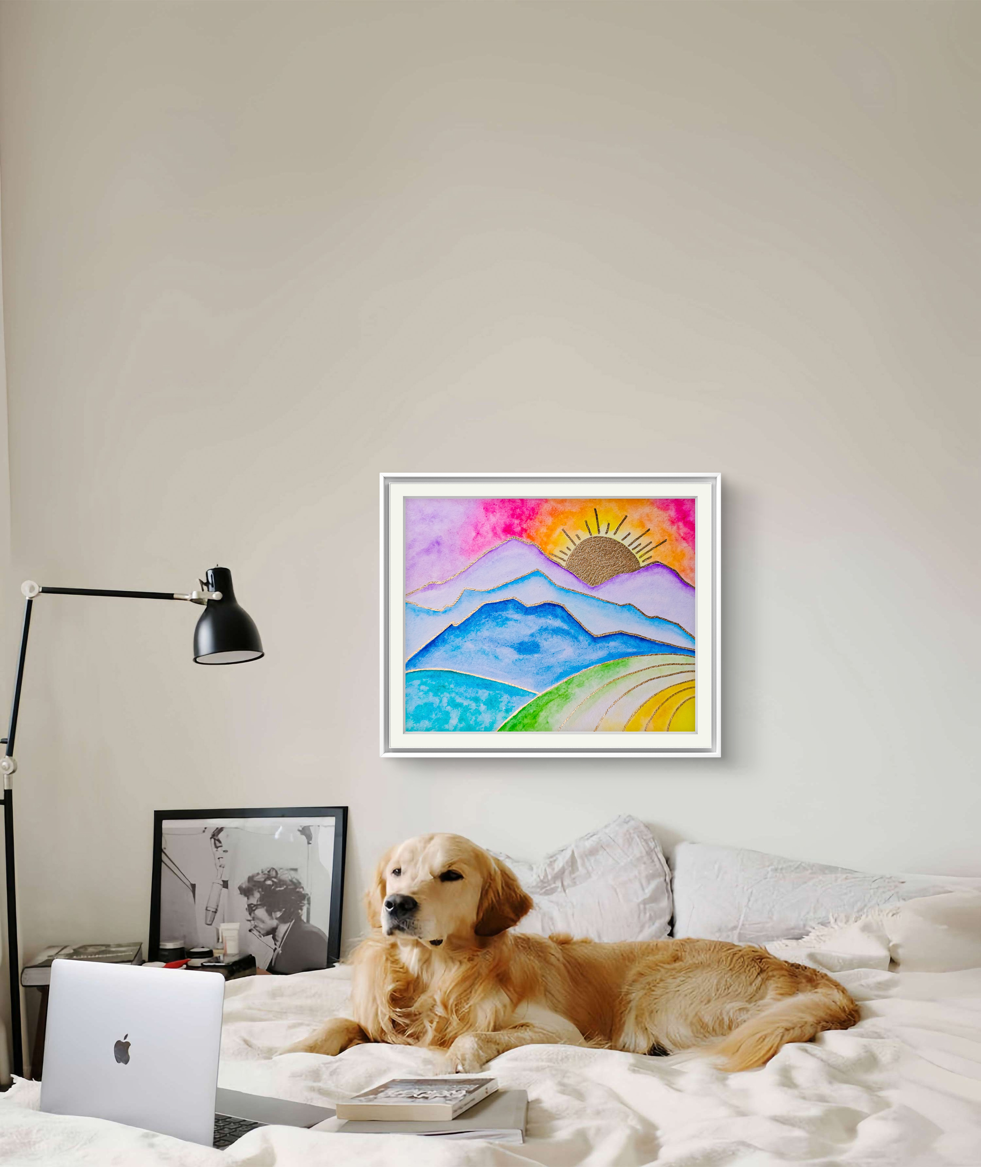 Mountain Sunrise Watercolor Art Print