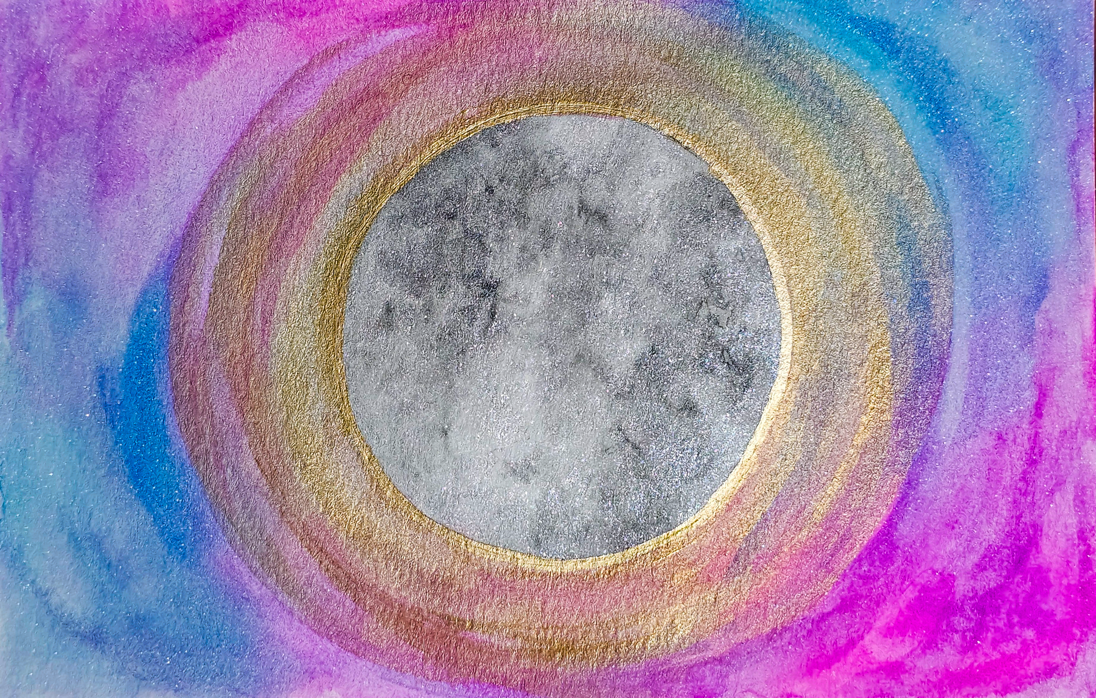 Moon Glow Watercolor Art Print