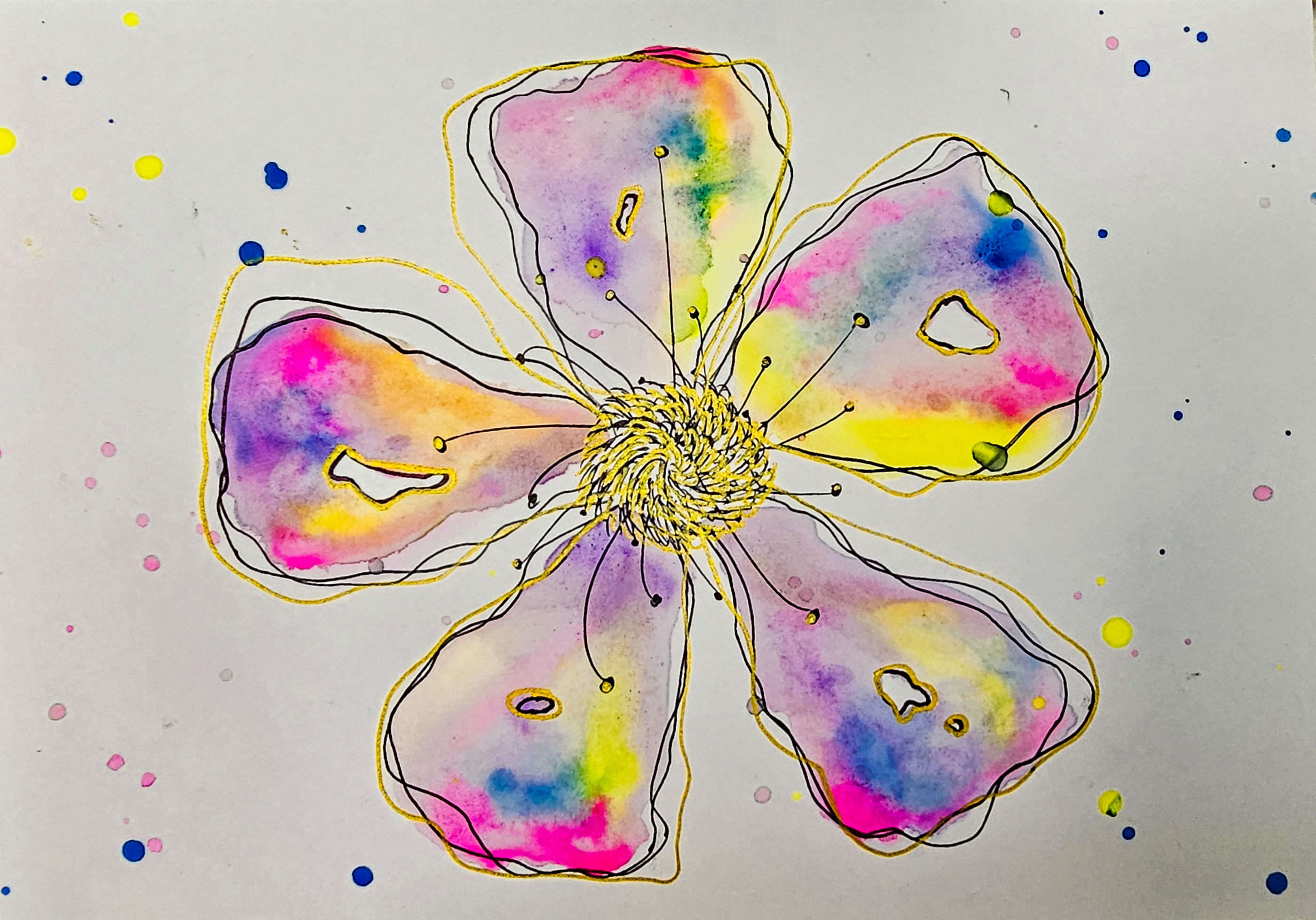 Jackie's Flower Watercolor Art Print