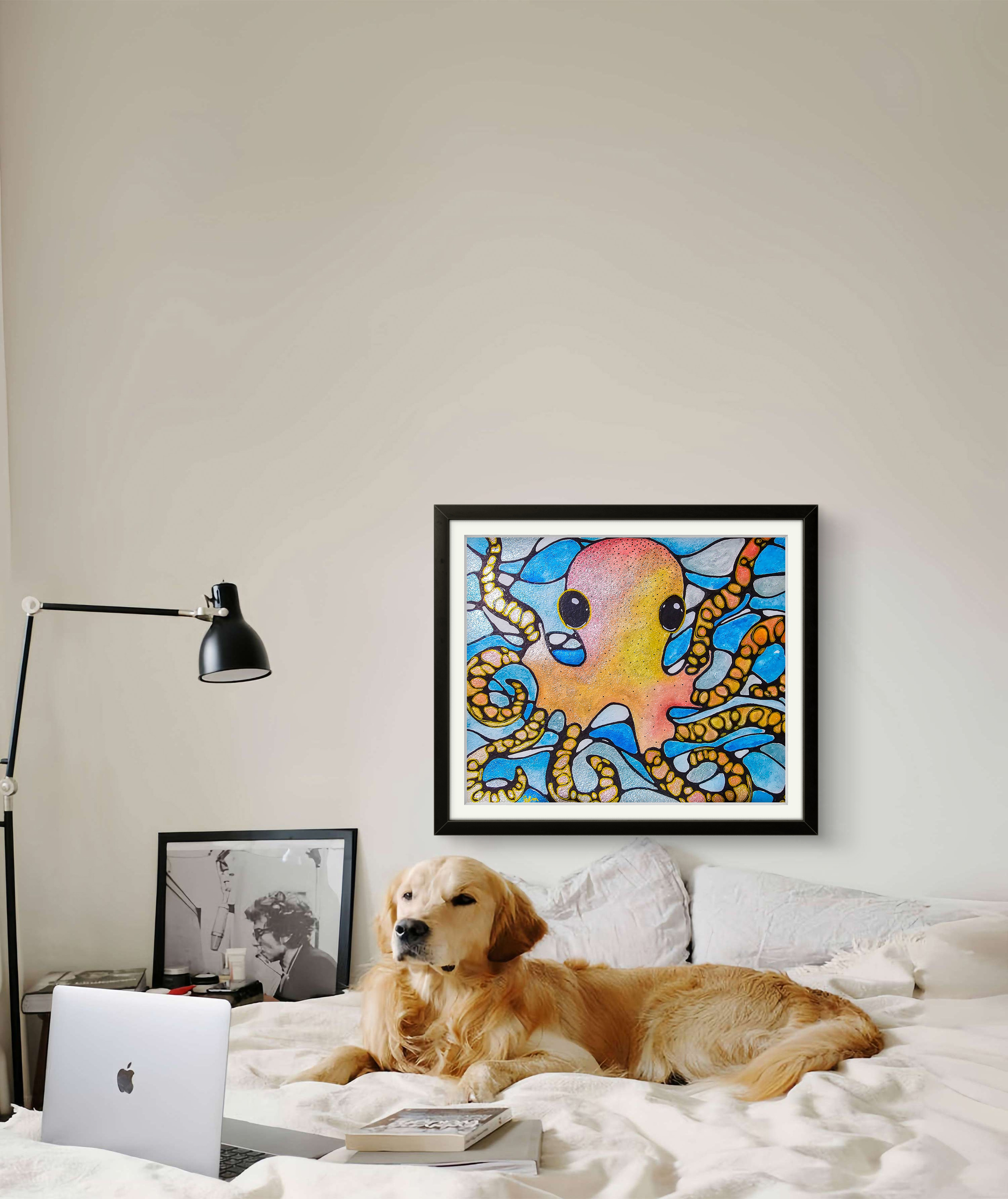 Ollie The Octopus Watercolor Art Print