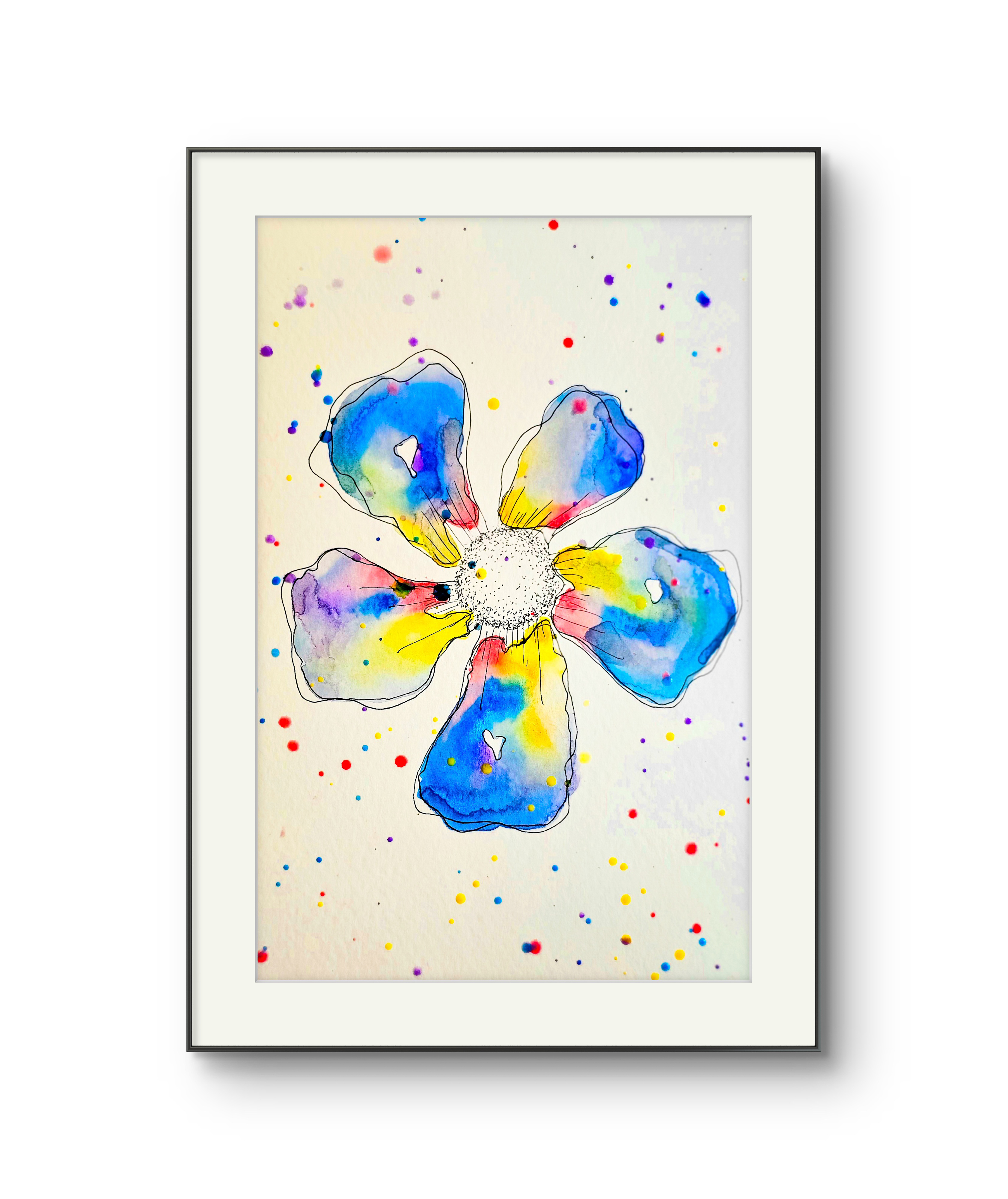 Glenn's Flower Watercolor Art Print
