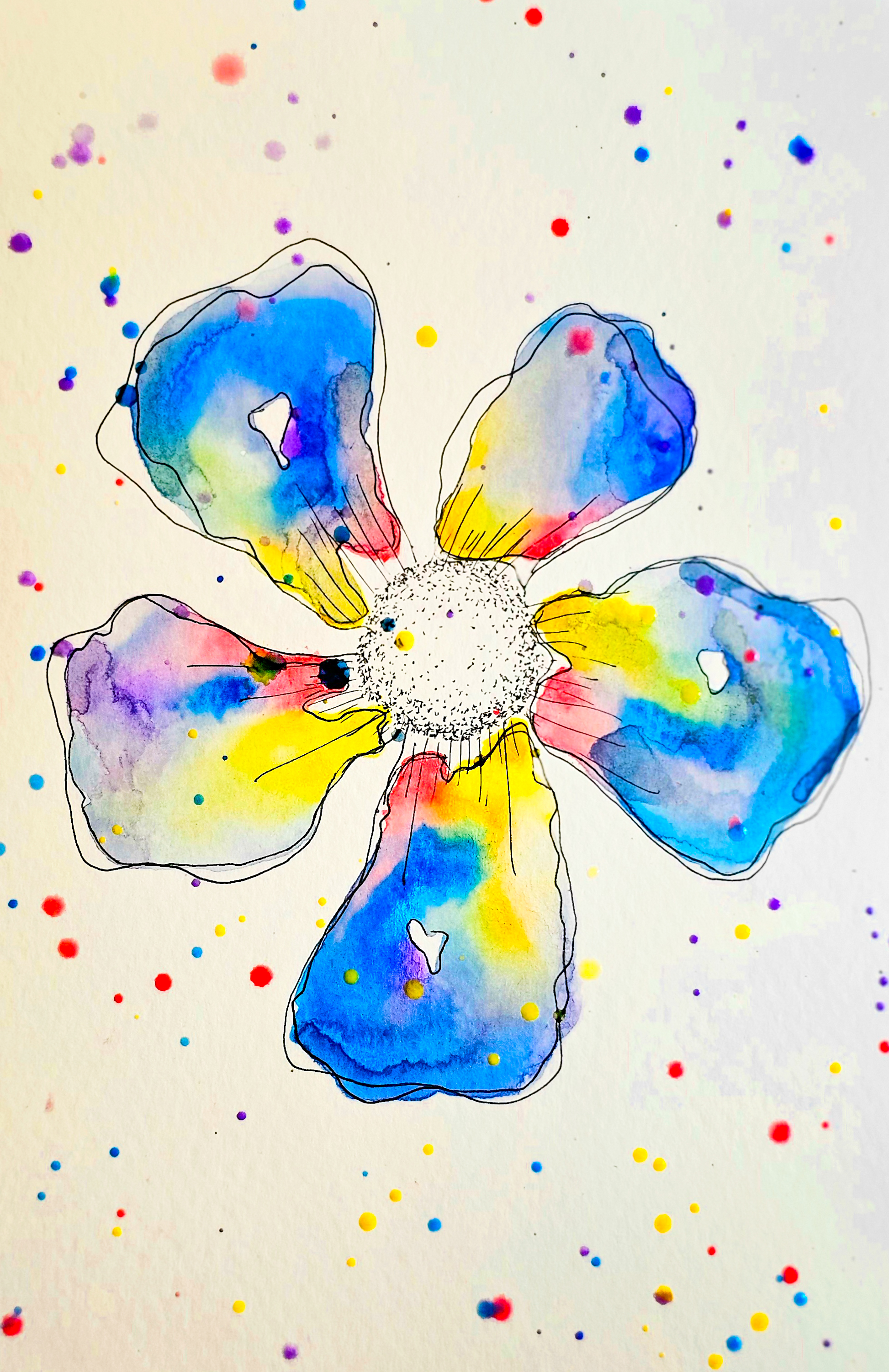 Glenn's Flower Watercolor Art Print