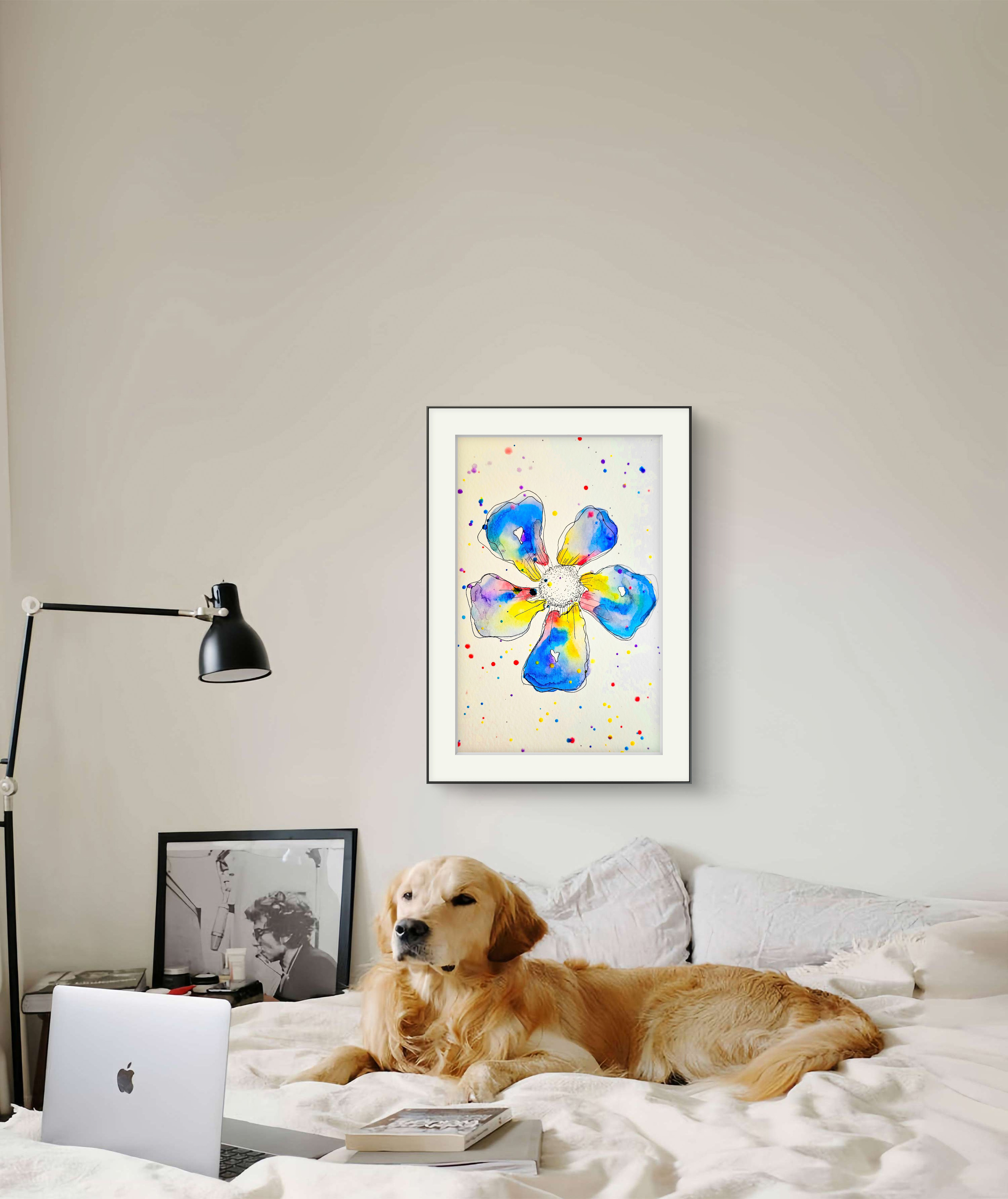 Glenn's Flower Watercolor Art Print