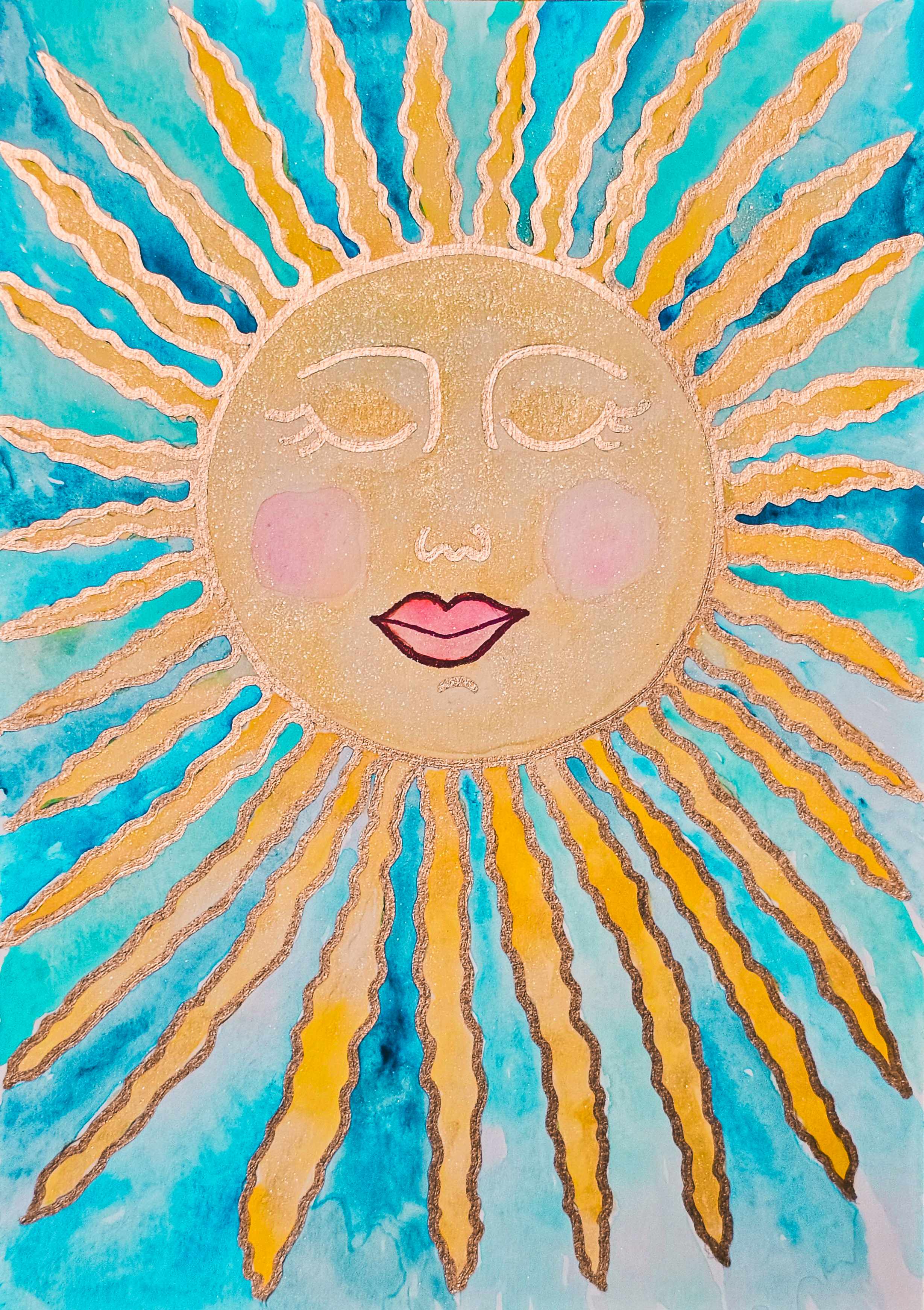Sunny Watercolor Art Print