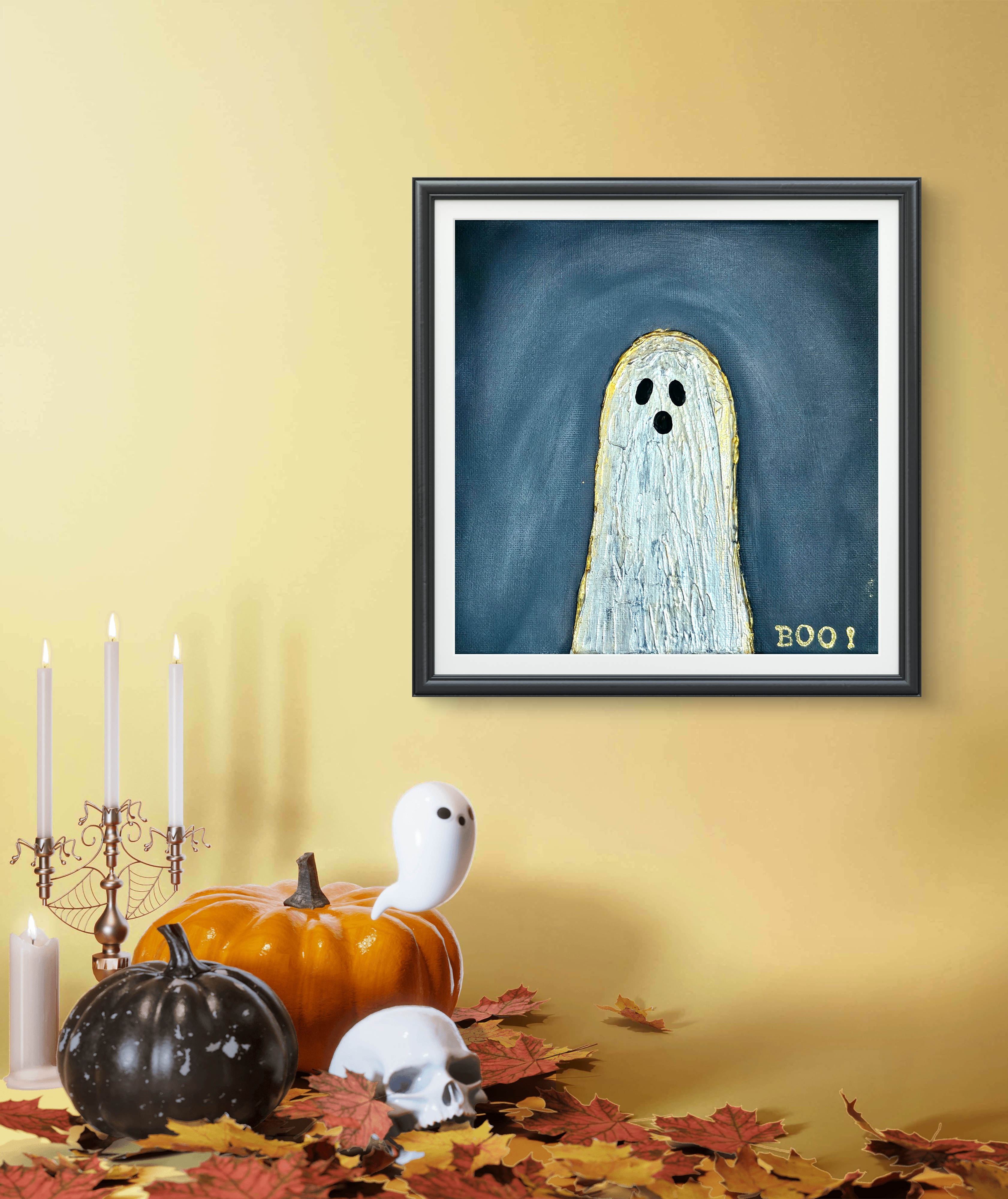 Boo! Ghost Art Print