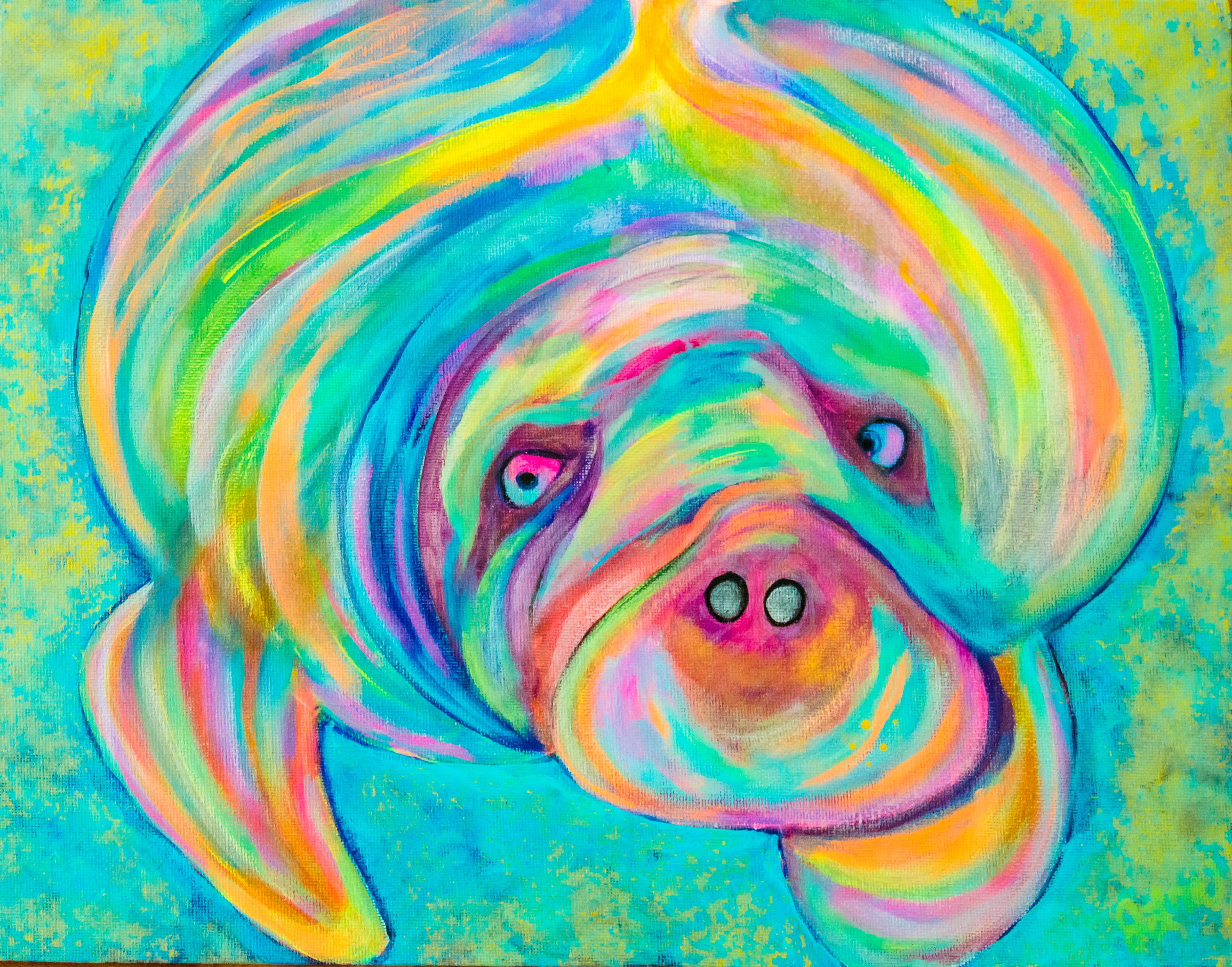 Manny The Colorful Manatee Art Print