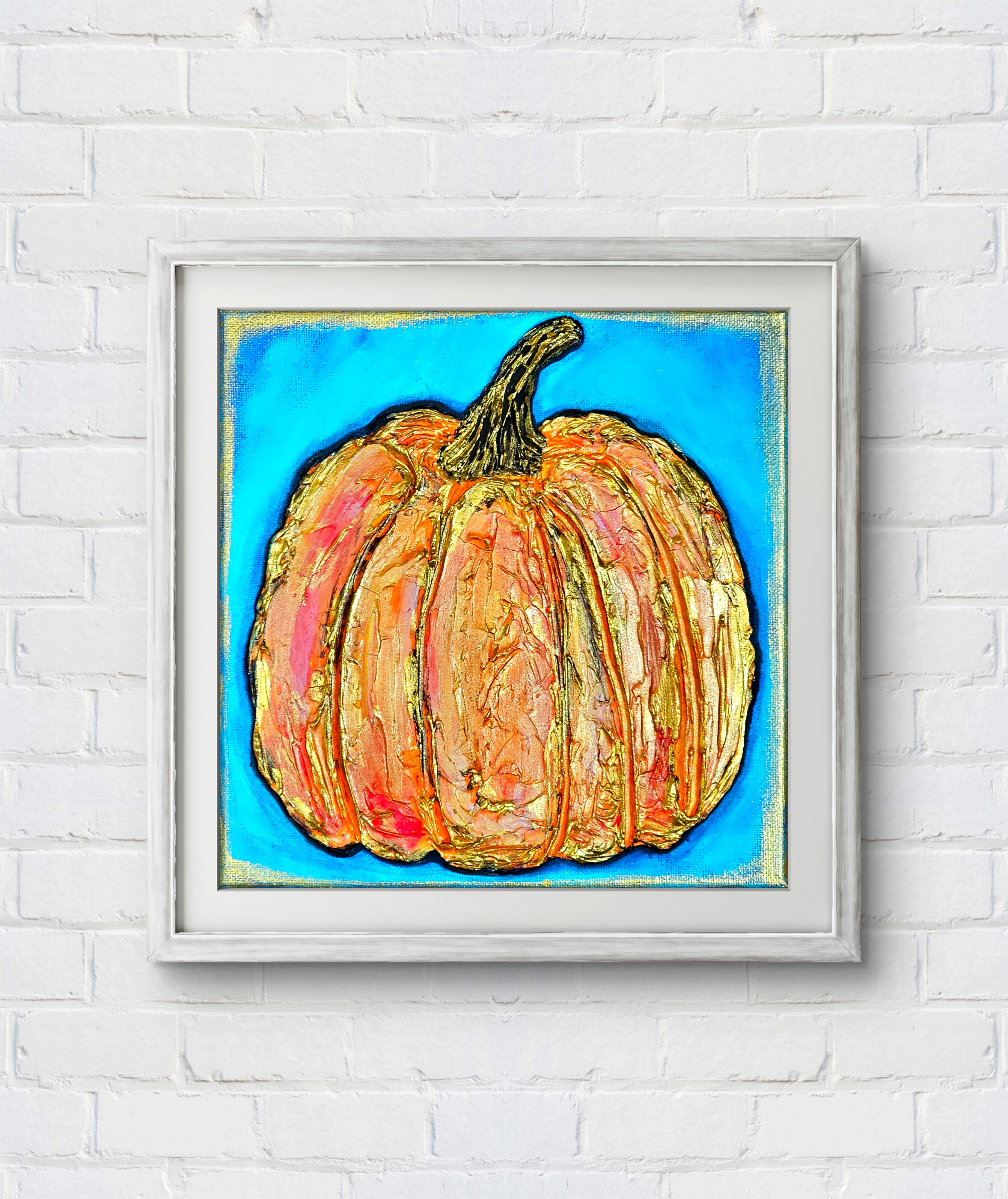 Textured Pumpkin Canvas Art