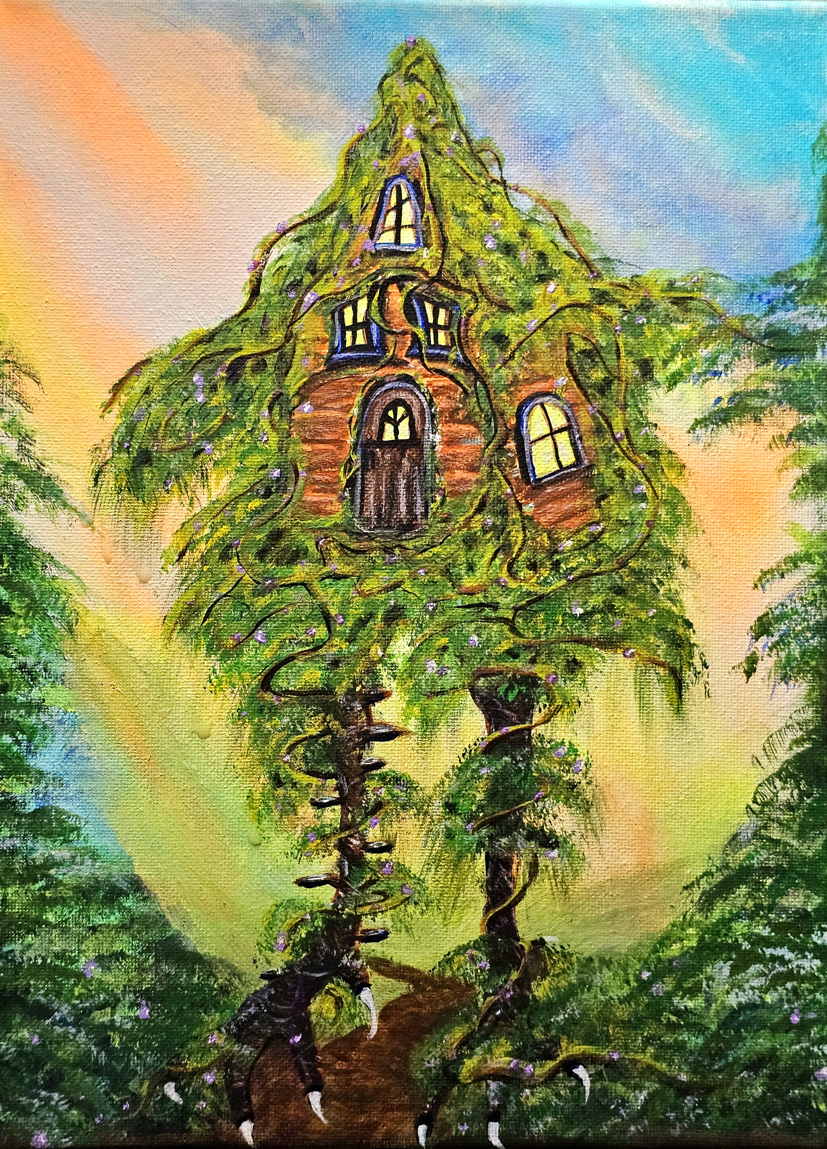 Baba Yaga Hut Art Print