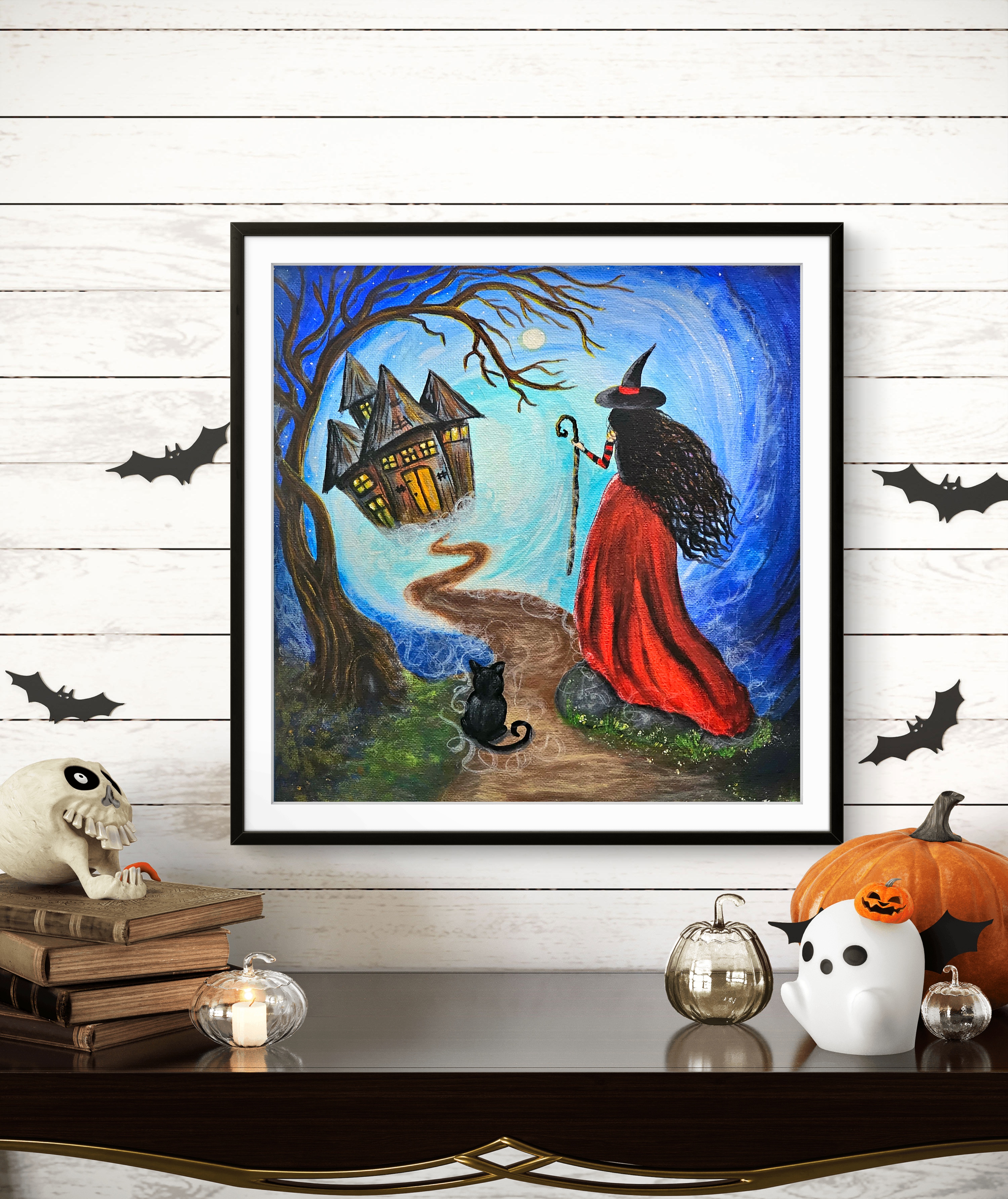Witch and The Secret Cottage Art Print