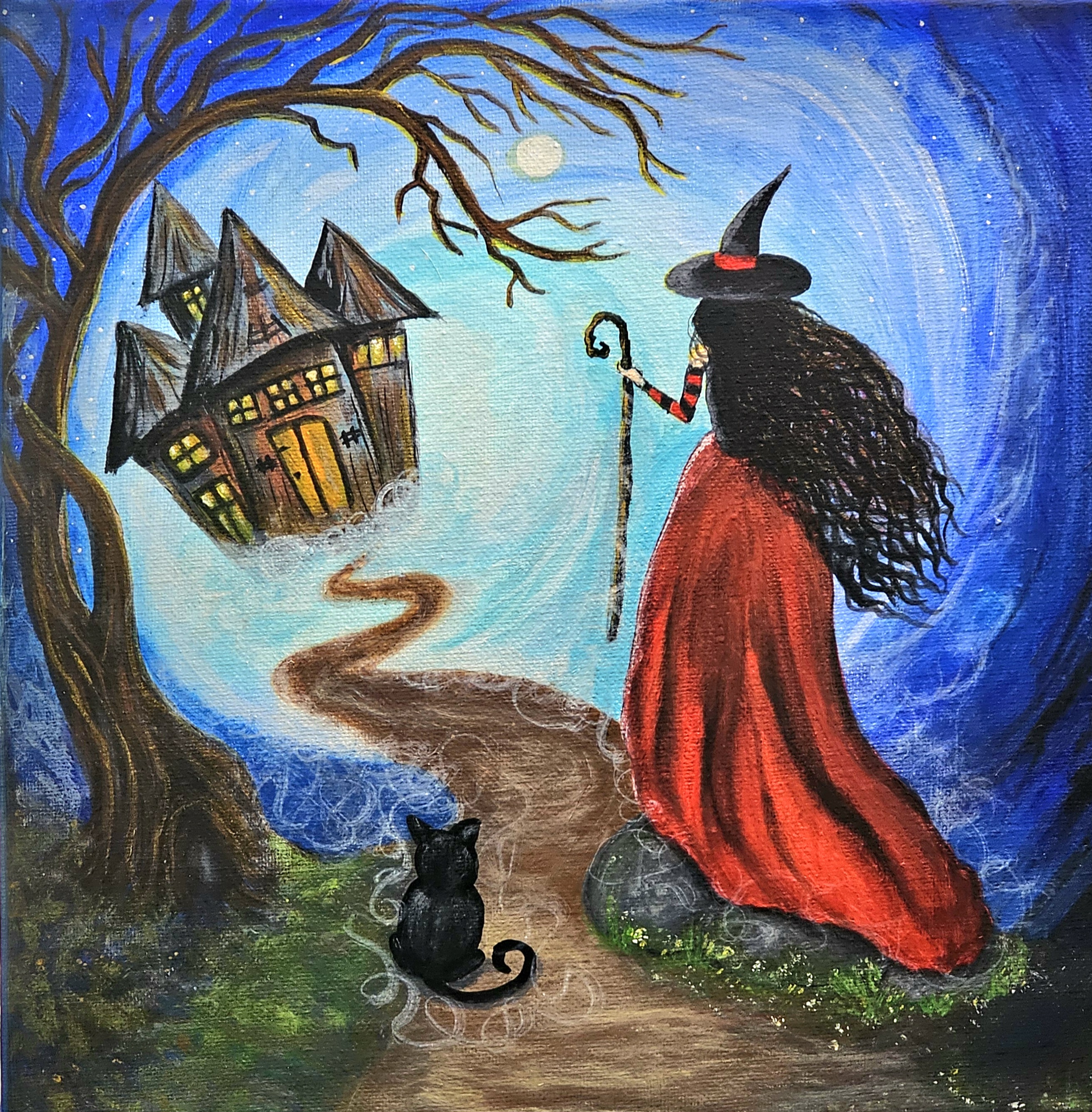Witch and The Secret Cottage Art Print