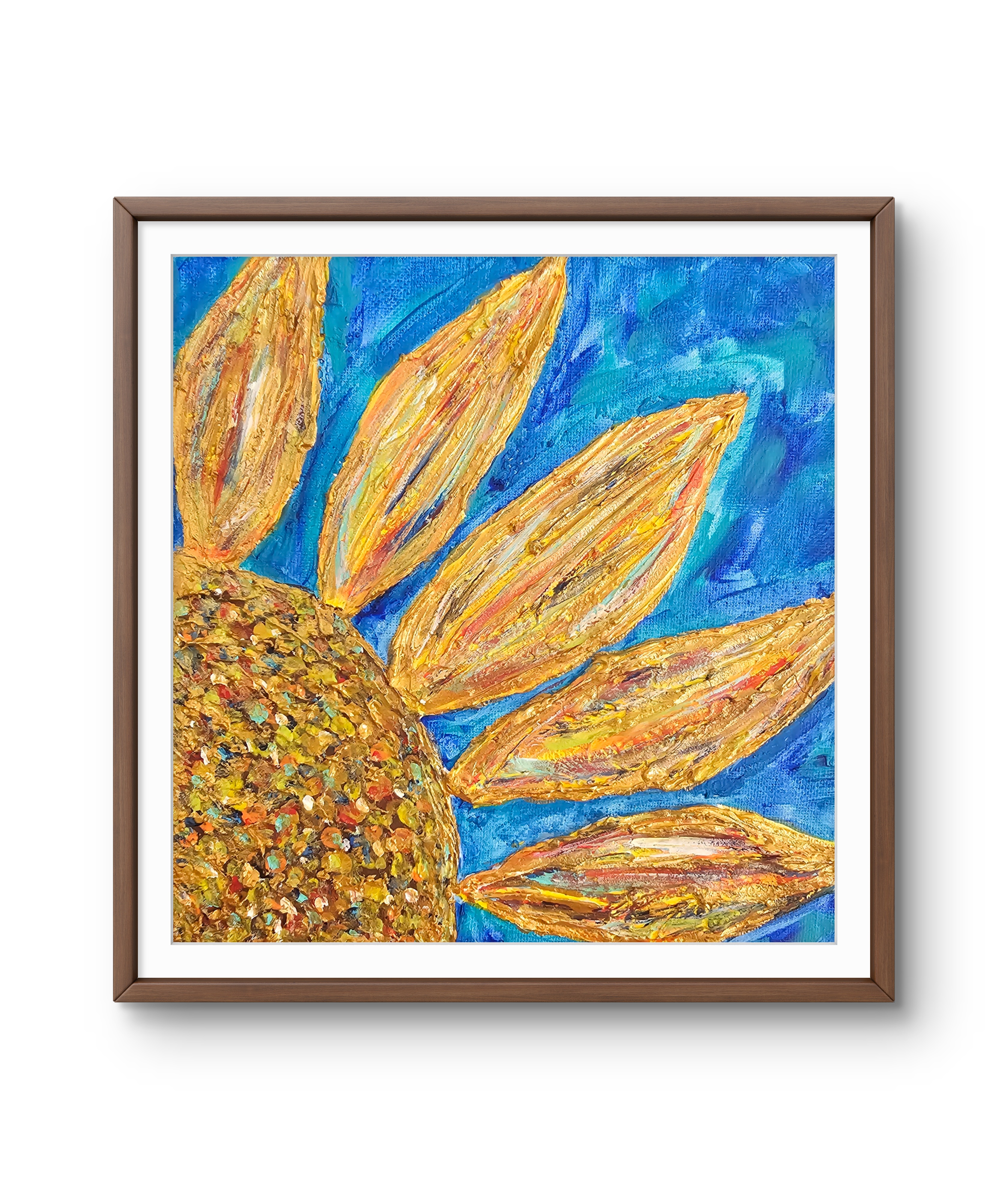 Textured Sunflower Art Print