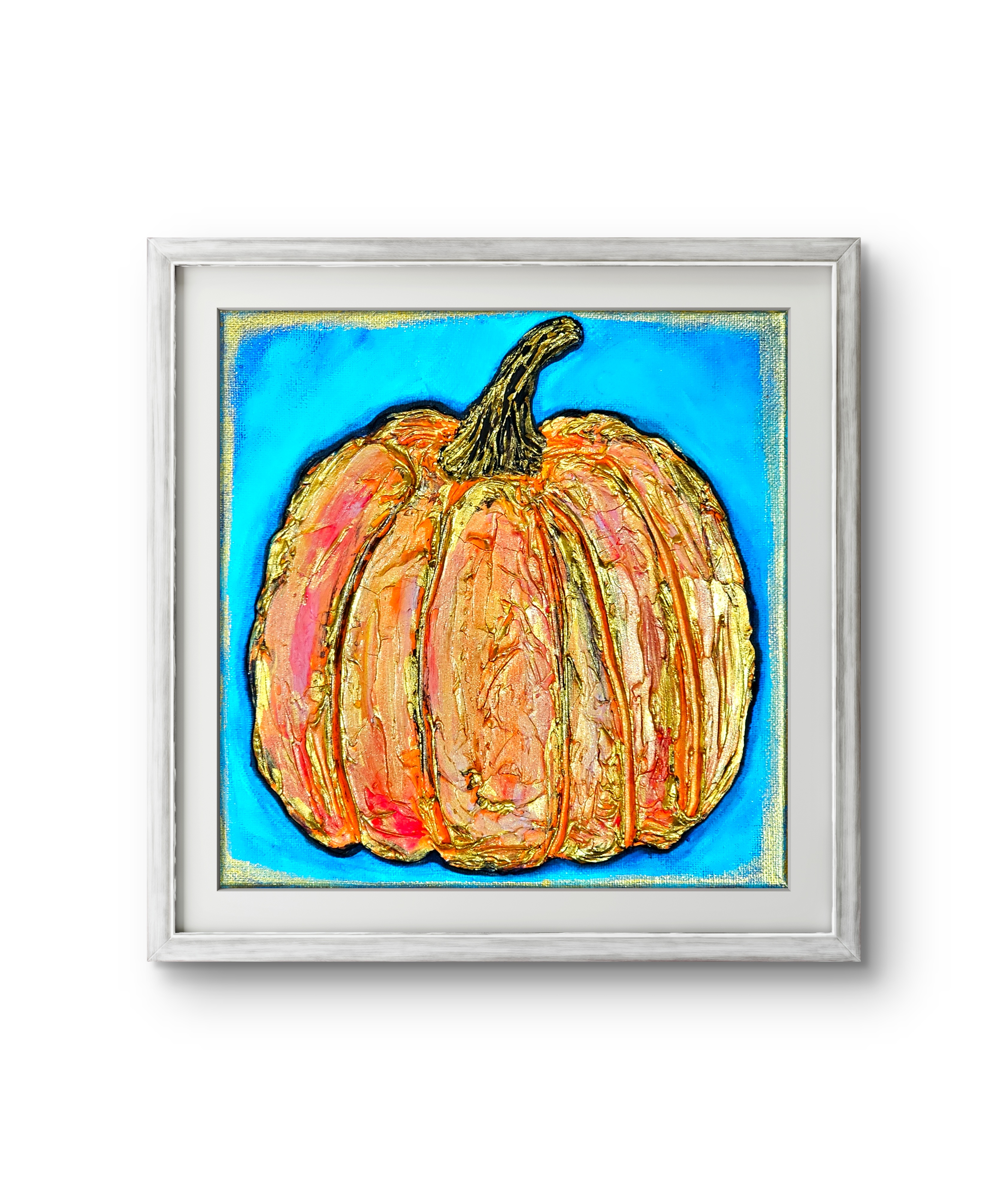 Textured Pumpkin Canvas Art