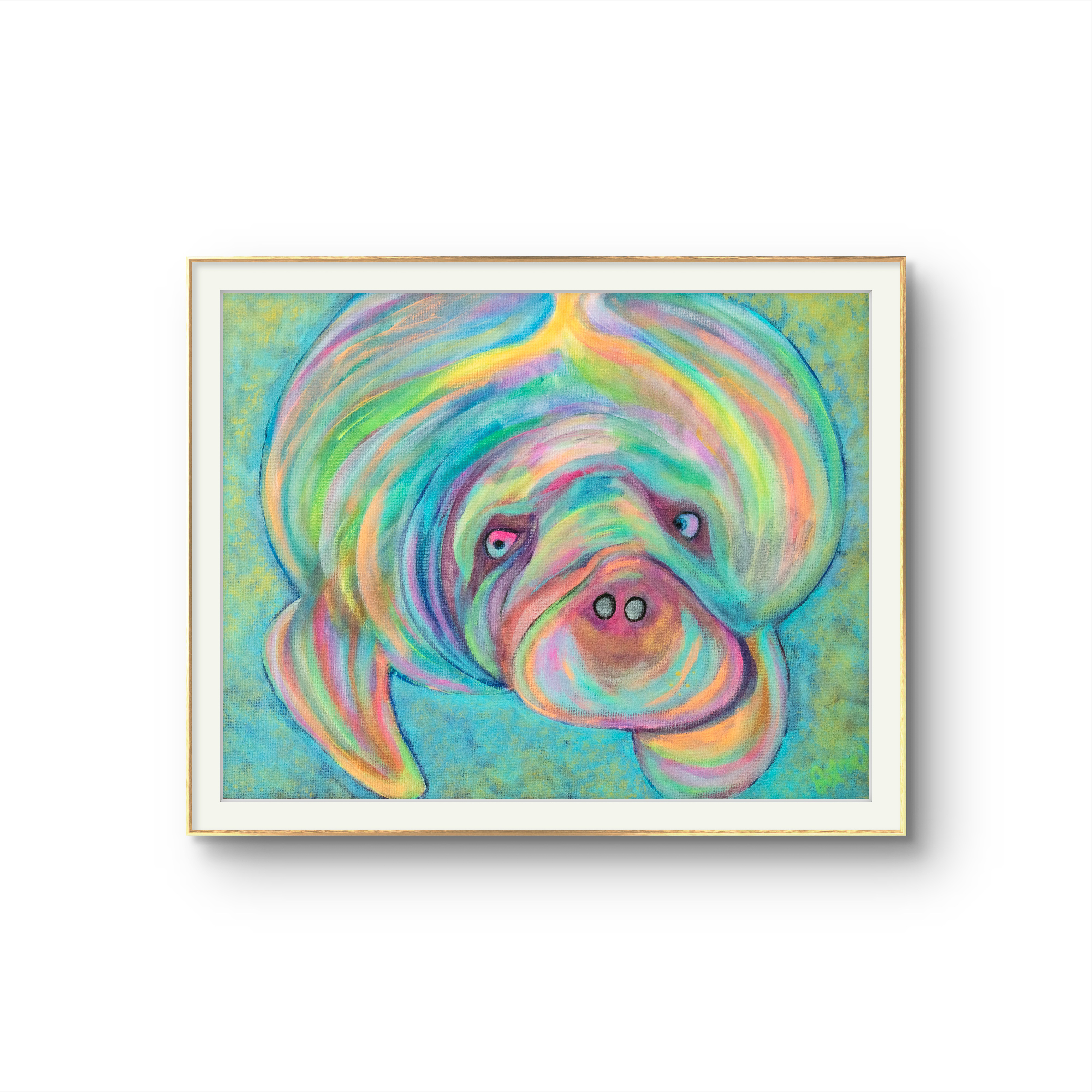 Manny The Colorful Manatee Art Print