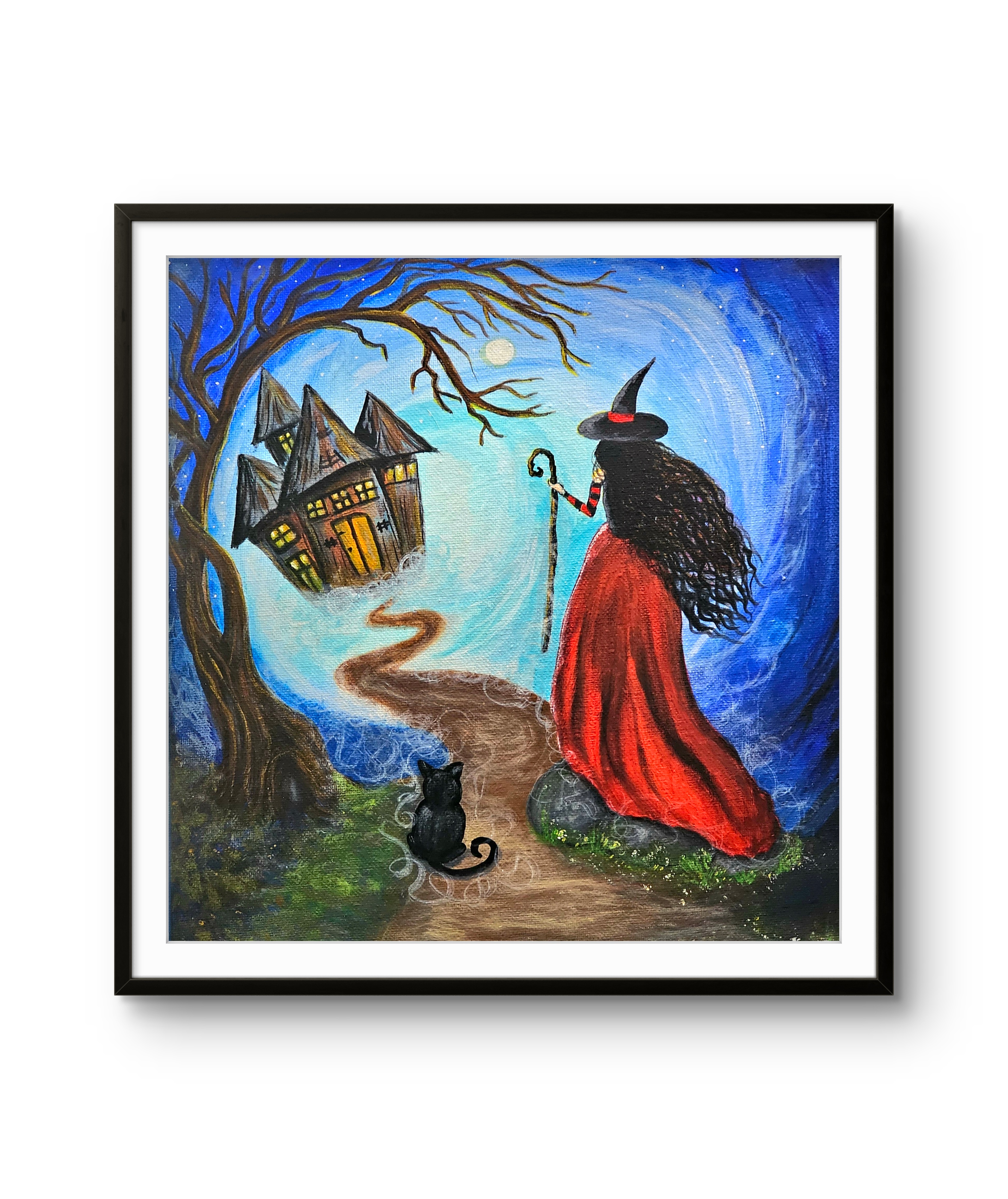Witch and The Secret Cottage Art Print