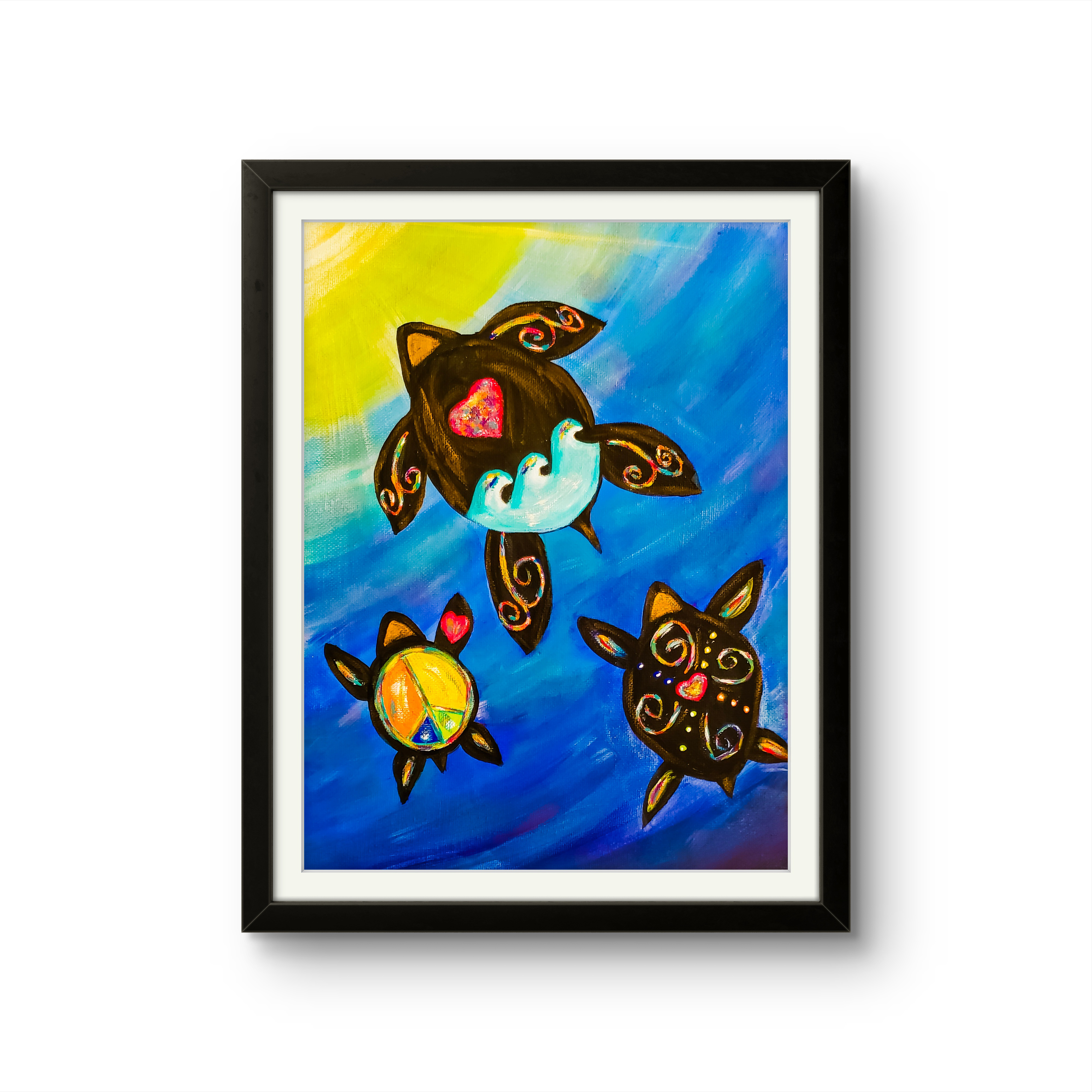 Seaside Sea Turtles Art Print