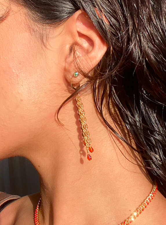Brass Volcano Earrings