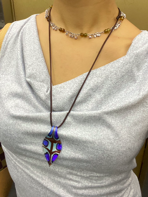 Glass Leaf Necklace