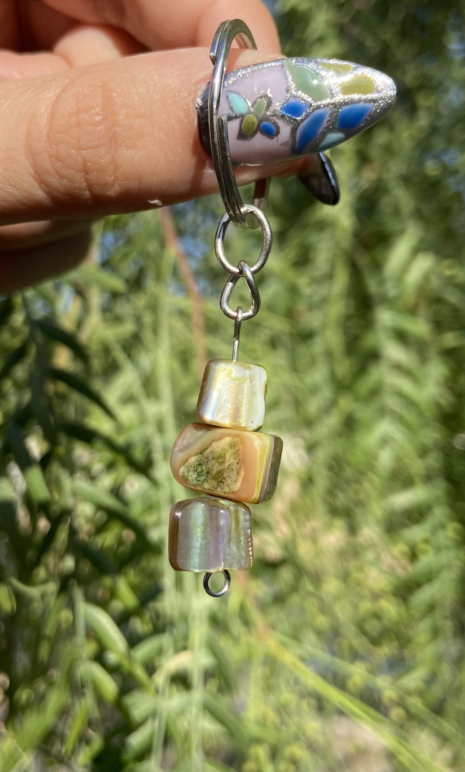 Green Shell Keychain