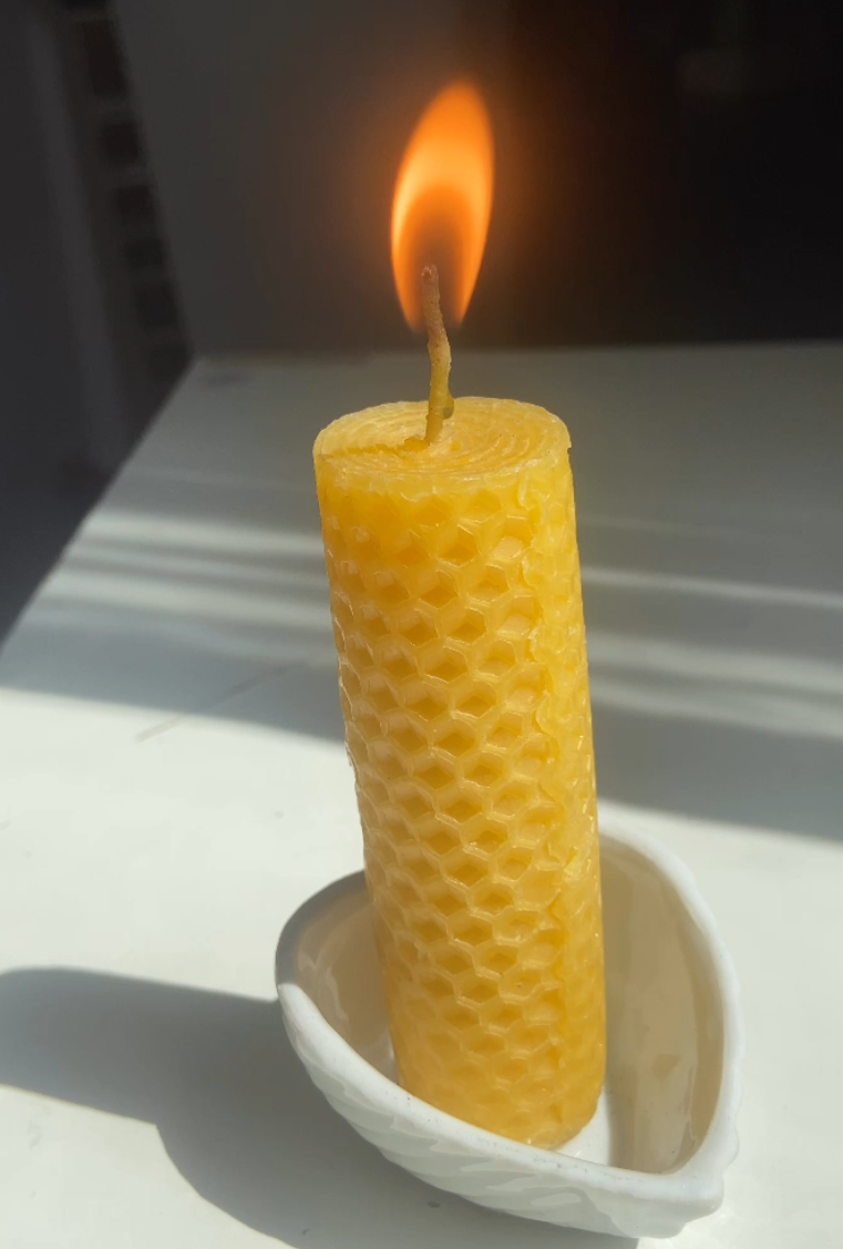 Handmade Rolled Beeswax Candle
