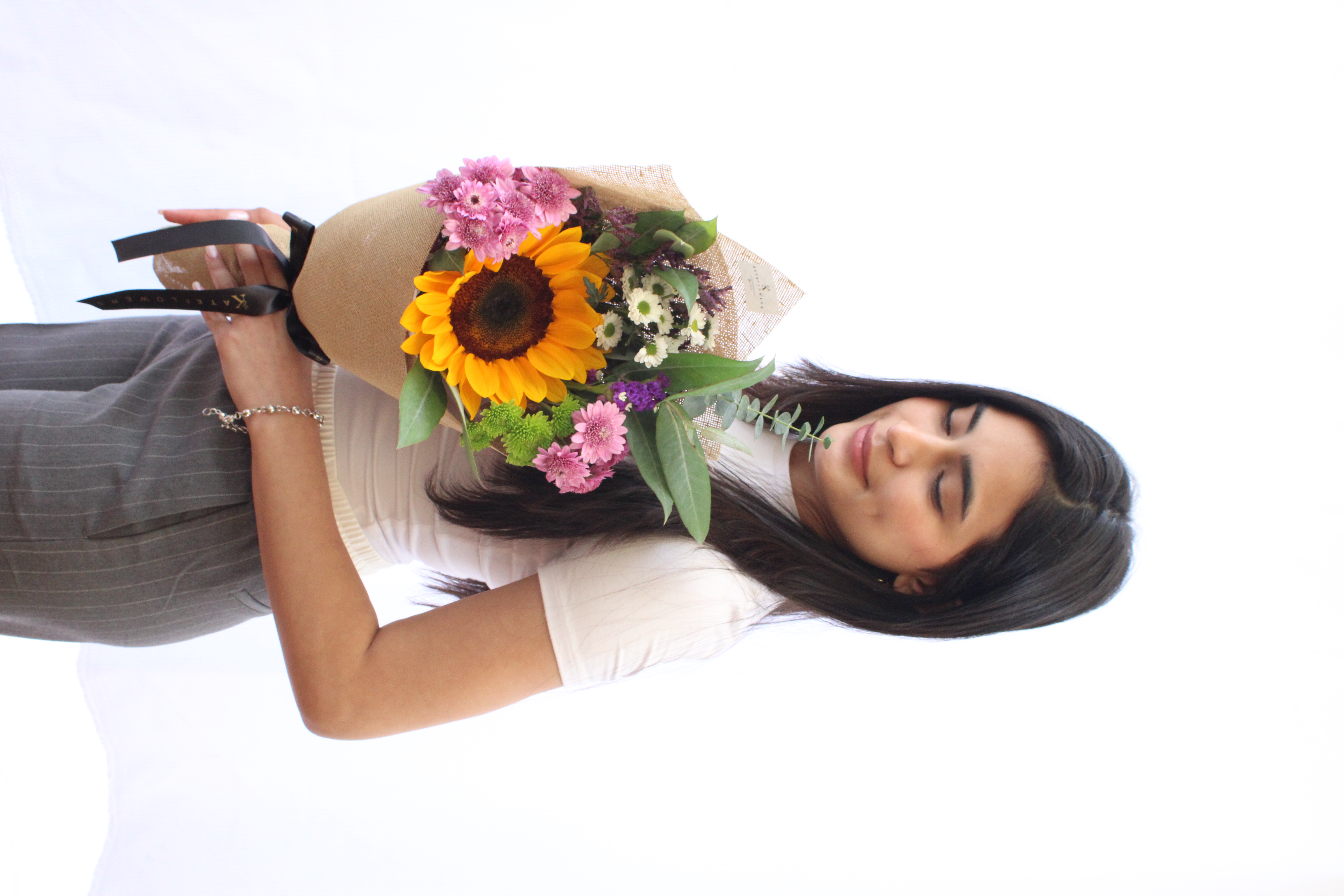 Ramo de 1 girasol y margaritas