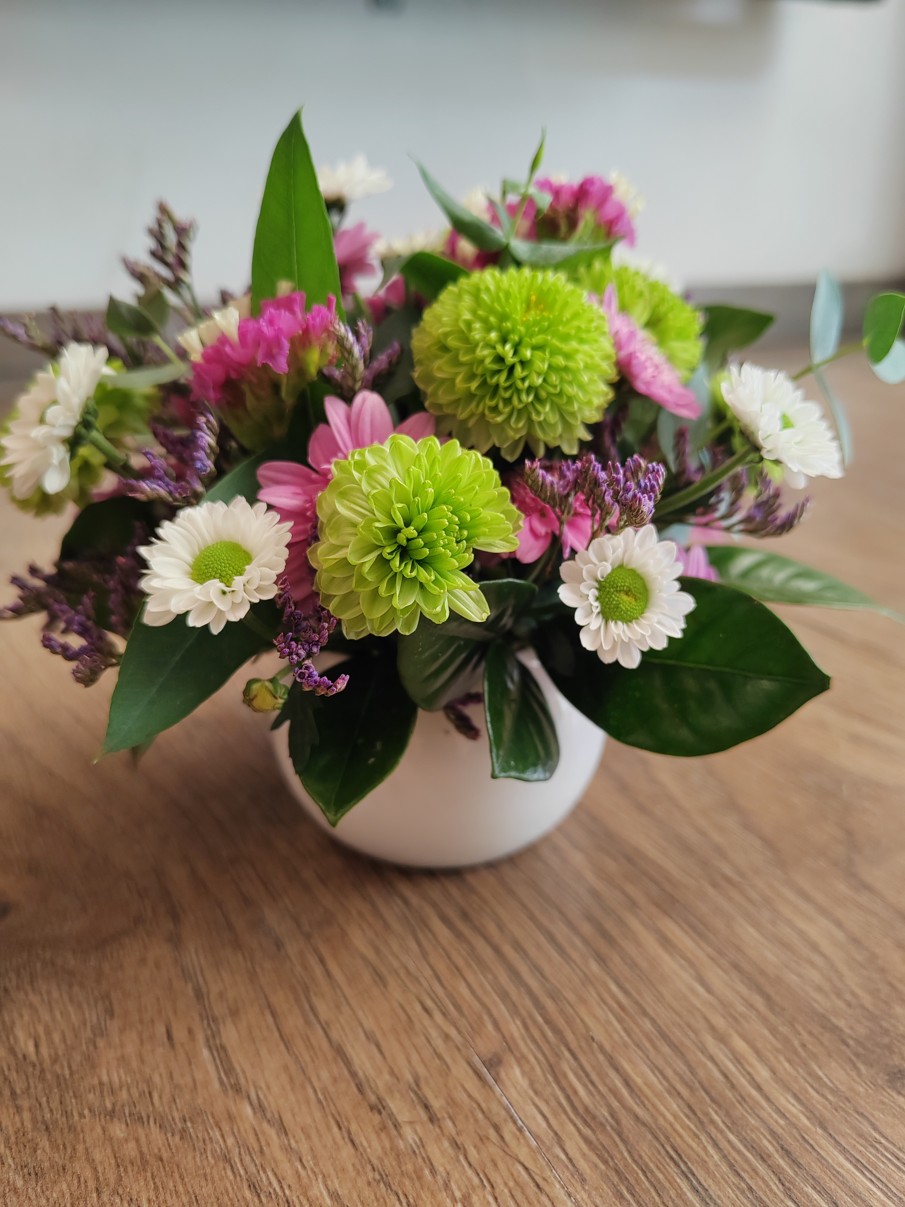 Arreglo floral mini de margaritas