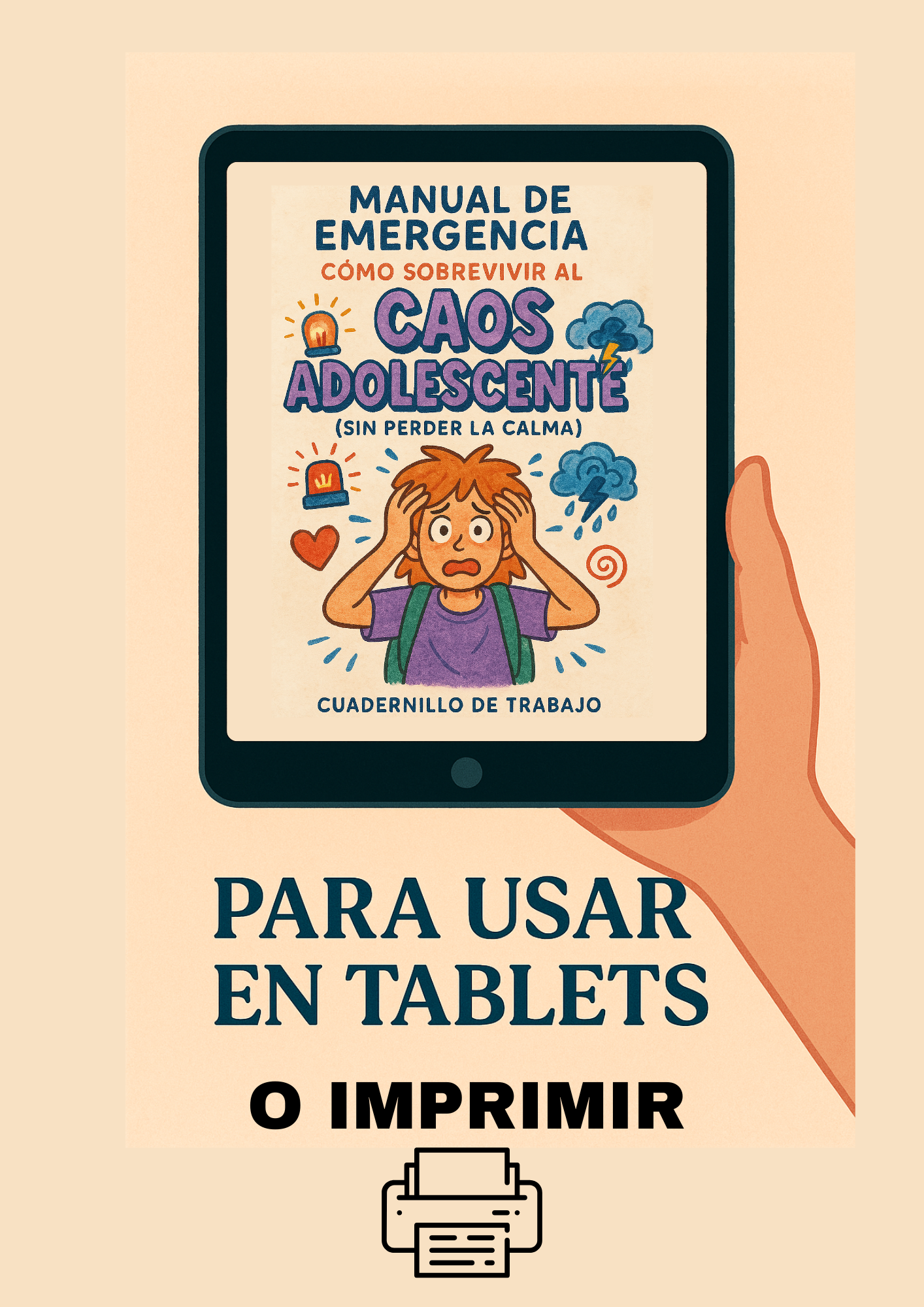 Hojas de Trabajo TCC para Adolescentes | Ansiedad, Autoestima, Salud Mental | PDF Terapia Cognitiva y Autoayuda Imprimible