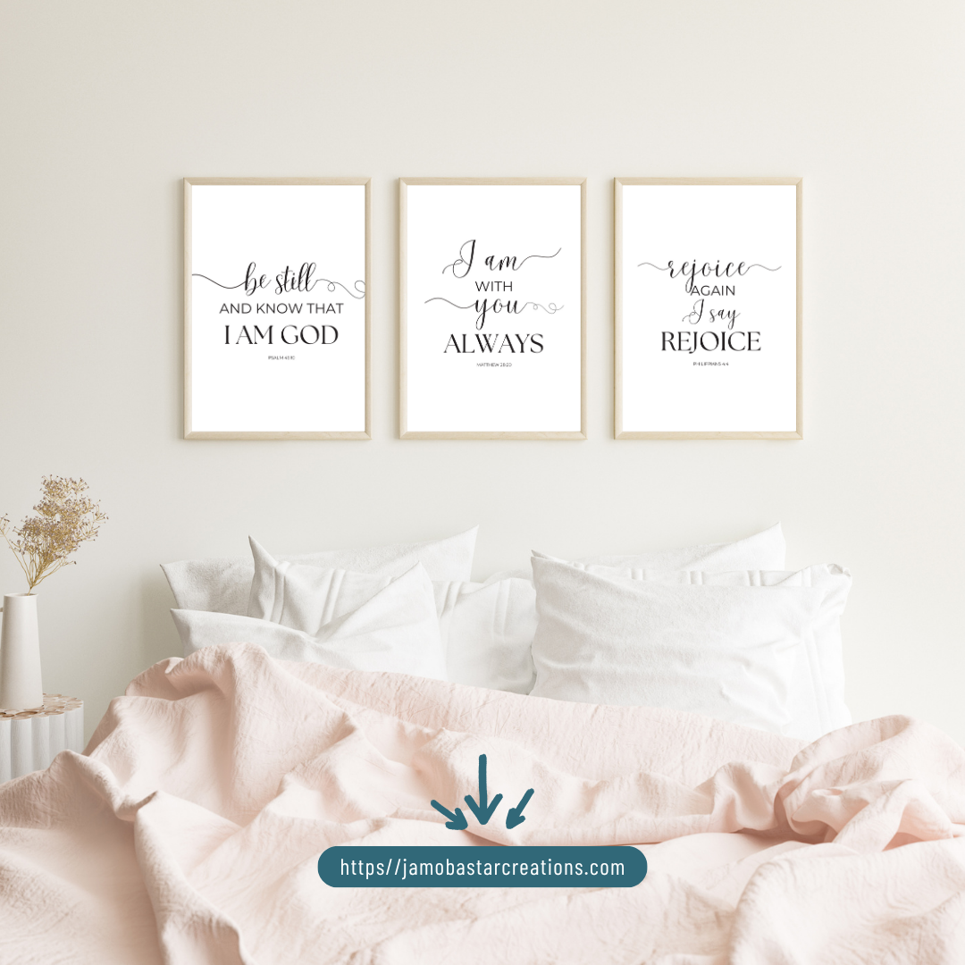 3-Piece Printable Bible Verse Wall Art